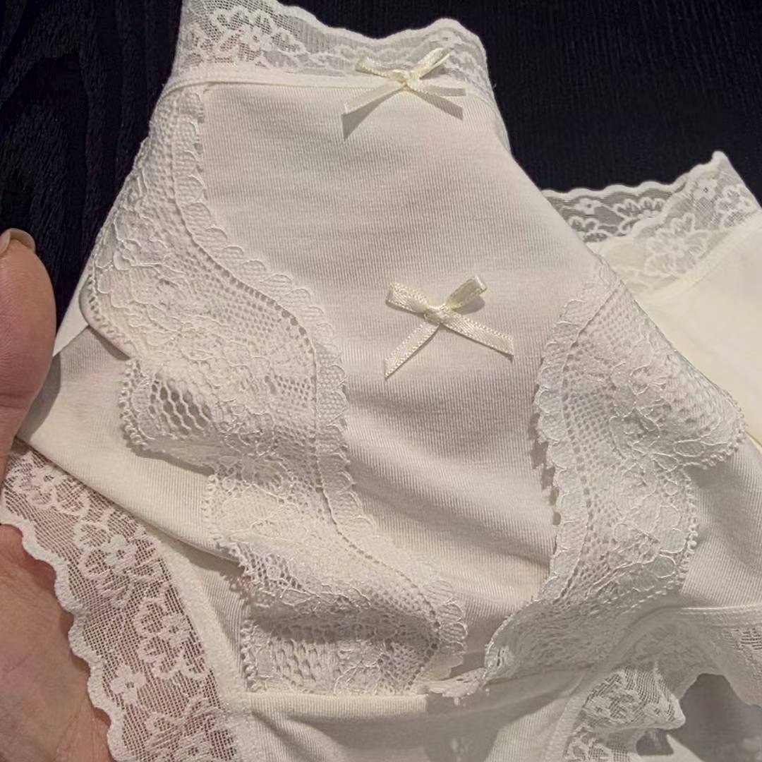 FU03 / INDIVIDUAL FINE LACE DOUBLE RIBBON PANTY