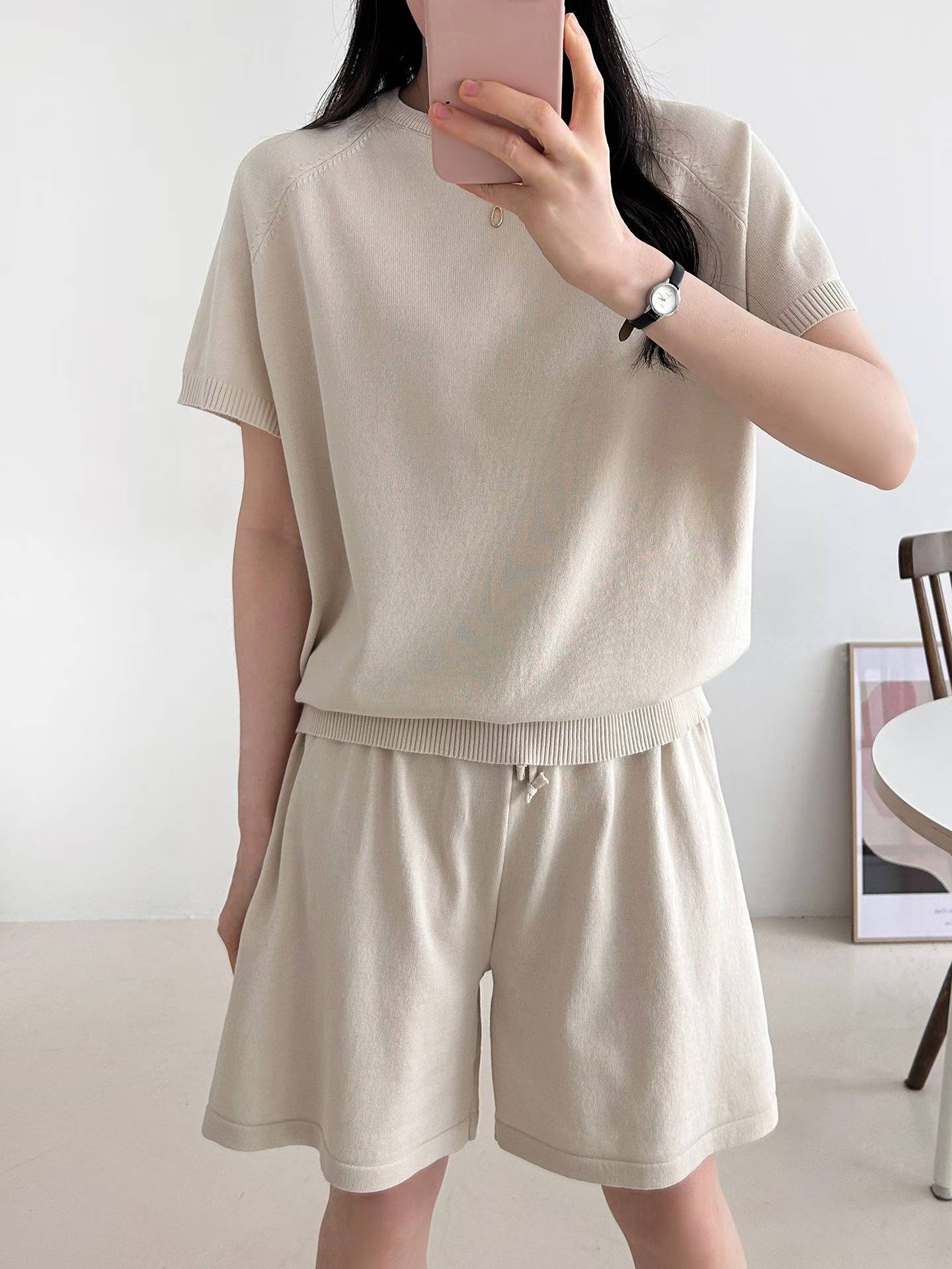 ELODIE SUMMER KNIT SHORT SET