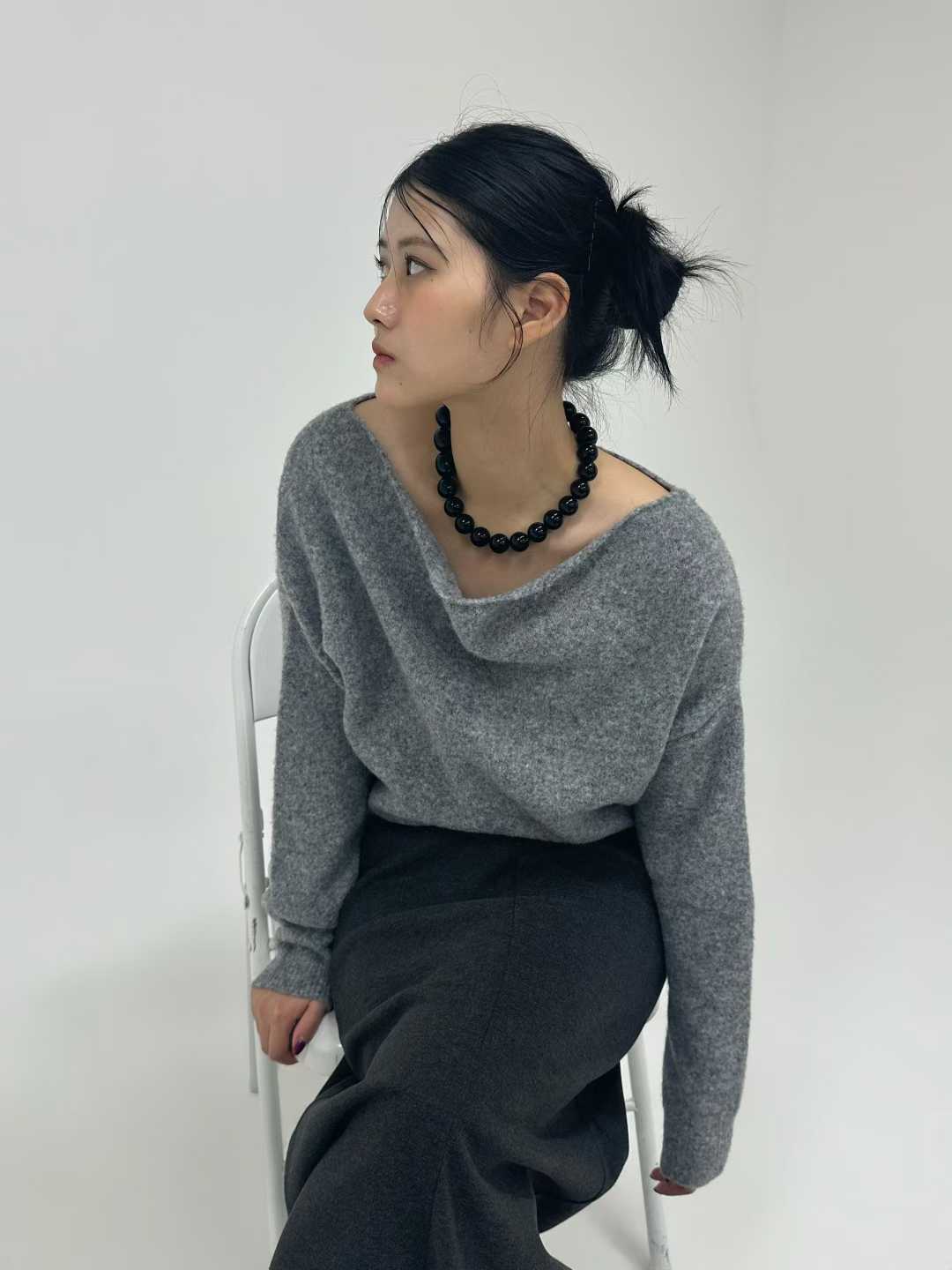 DOCIE WIDE NECK SWEATER