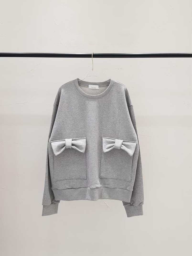 DAISY BOW POCKET SWEATSHIRT