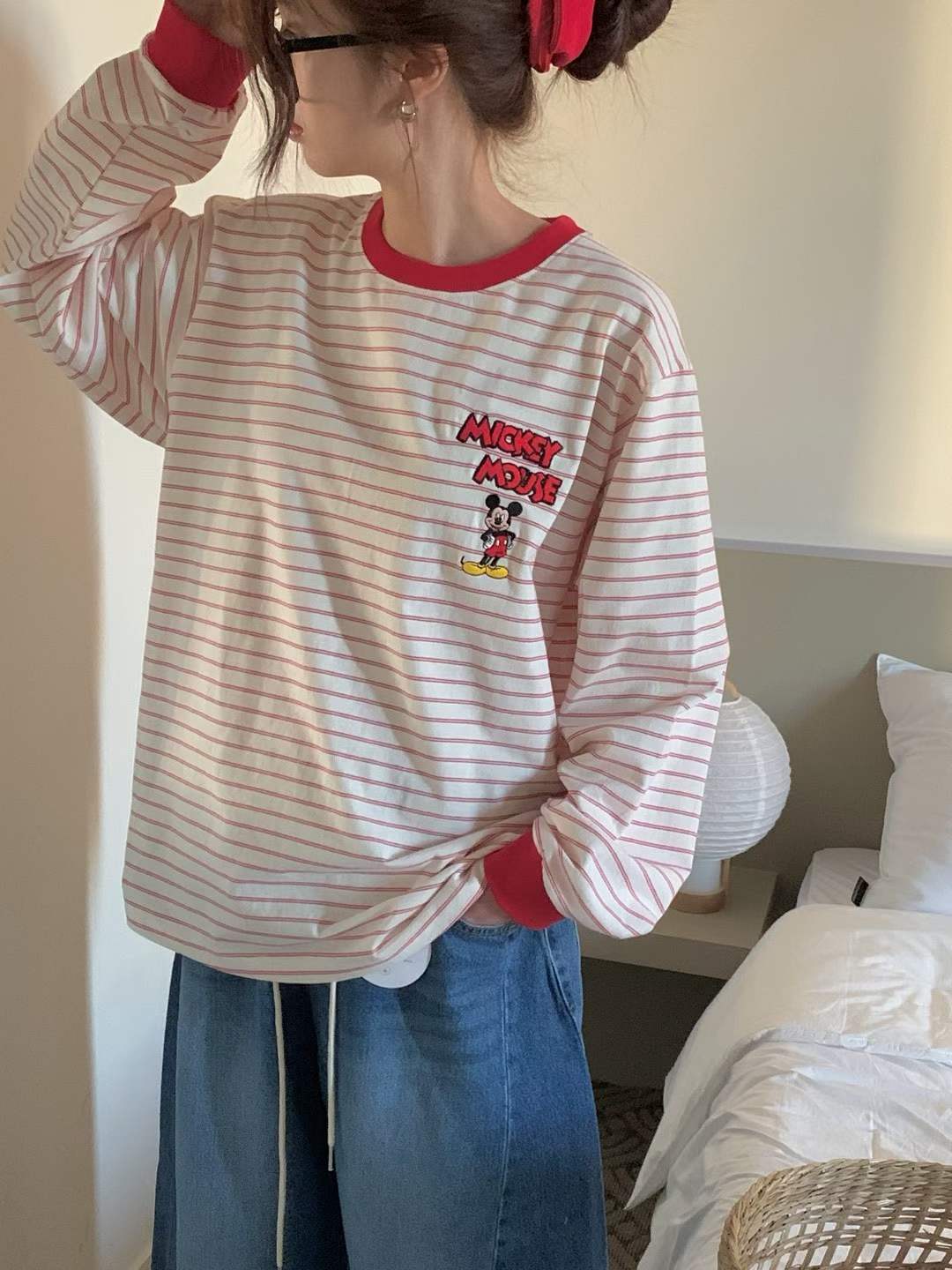 DASHA MICKEY STRIPE PULLOVER