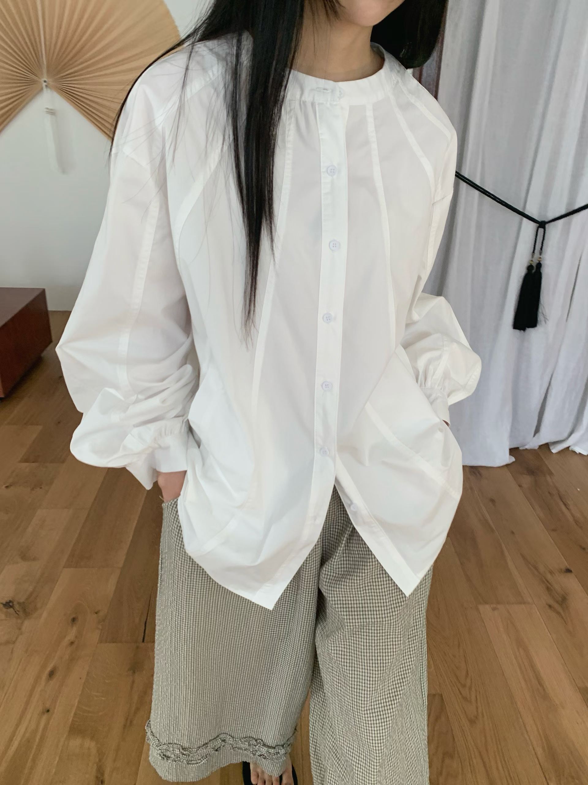 ELOUISE PANEL BUTTON SHIRT