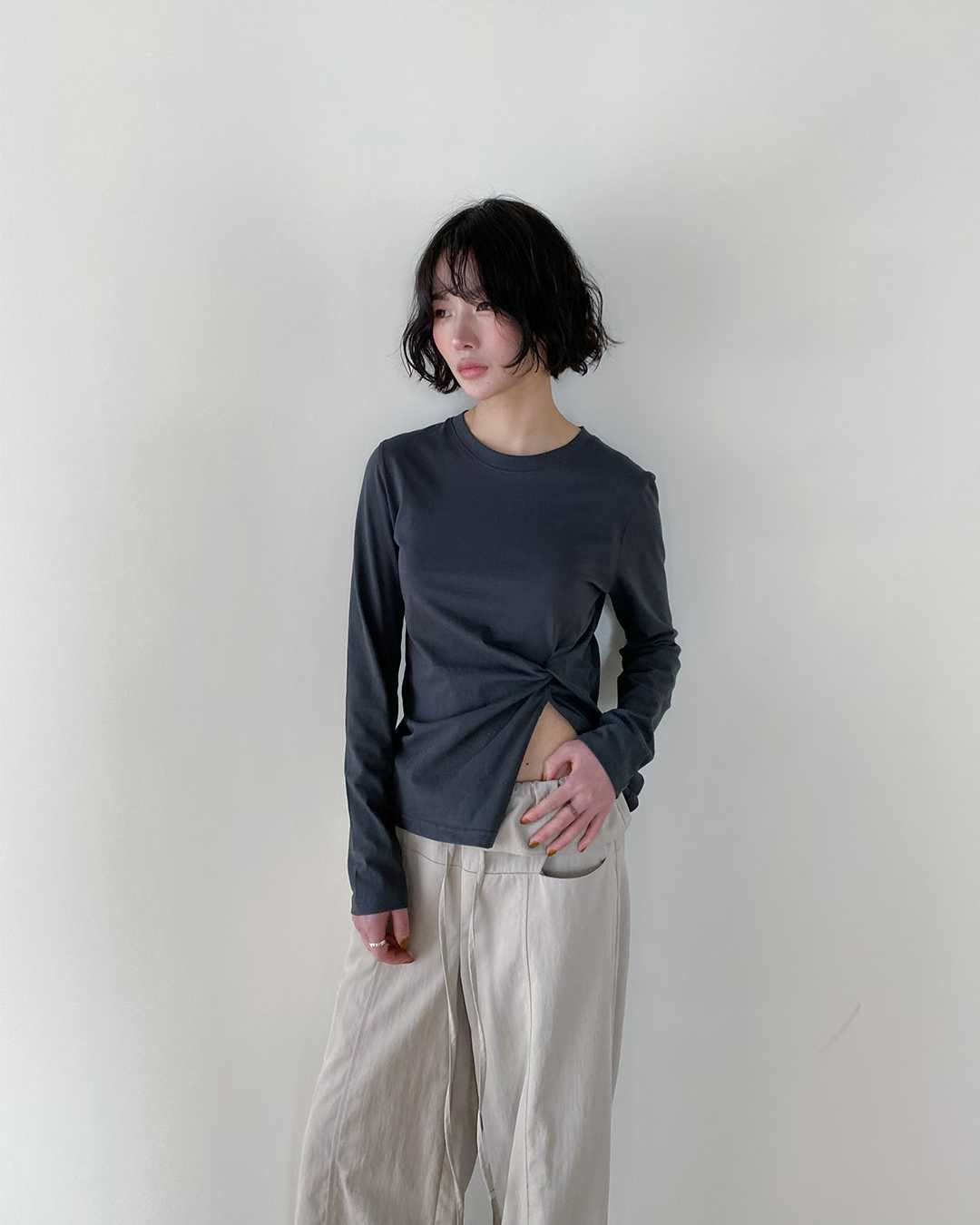 ELOISE OPEN KNOT LONG SLEEVES TEE