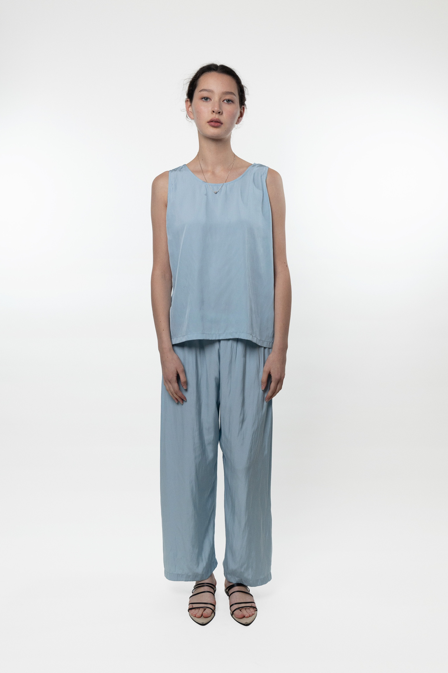 AL11/ CO-ORD LUX OVERLAP TOP/PANTS SET