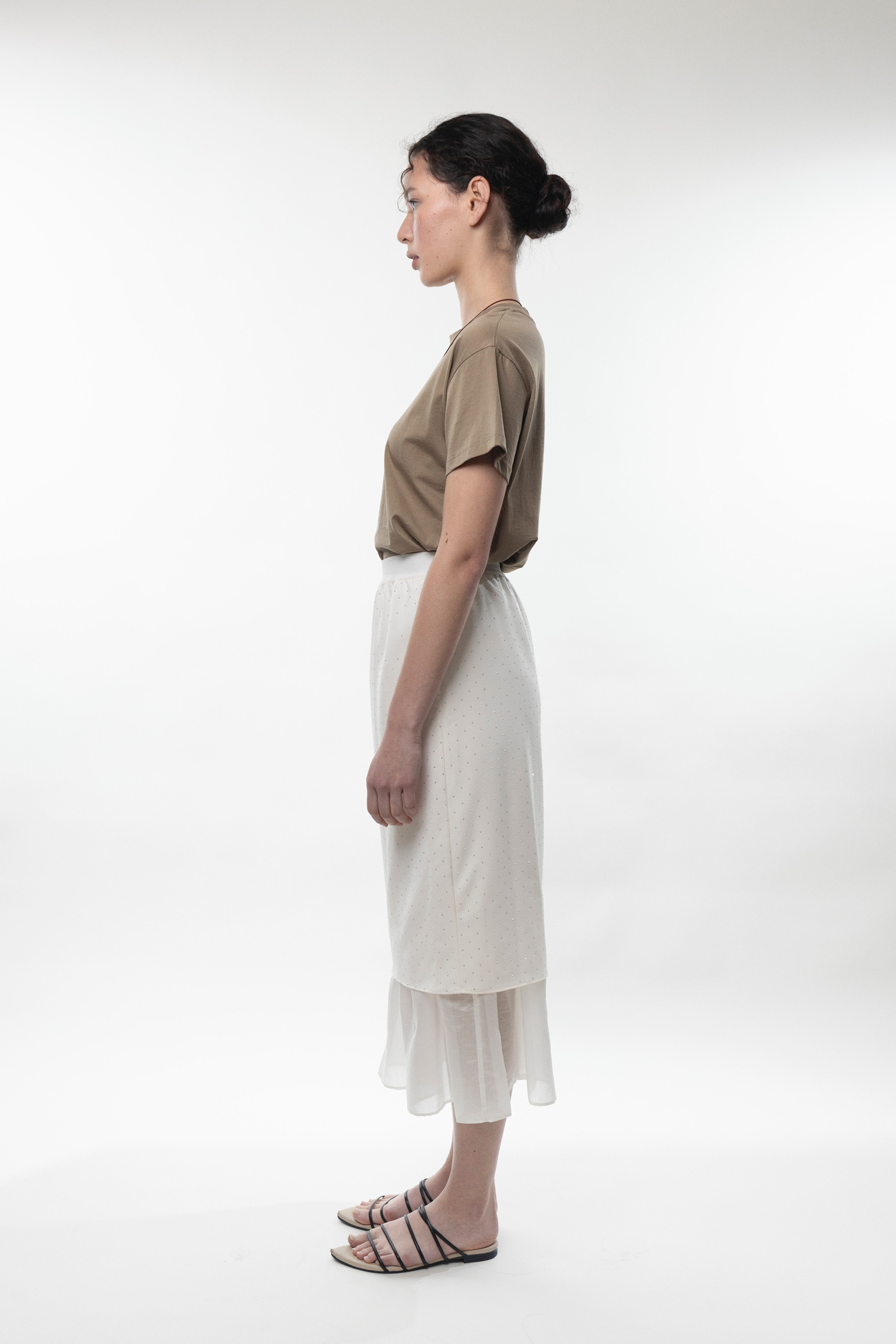 AL13/ BANDED LAYERED MERMAID SKIRT