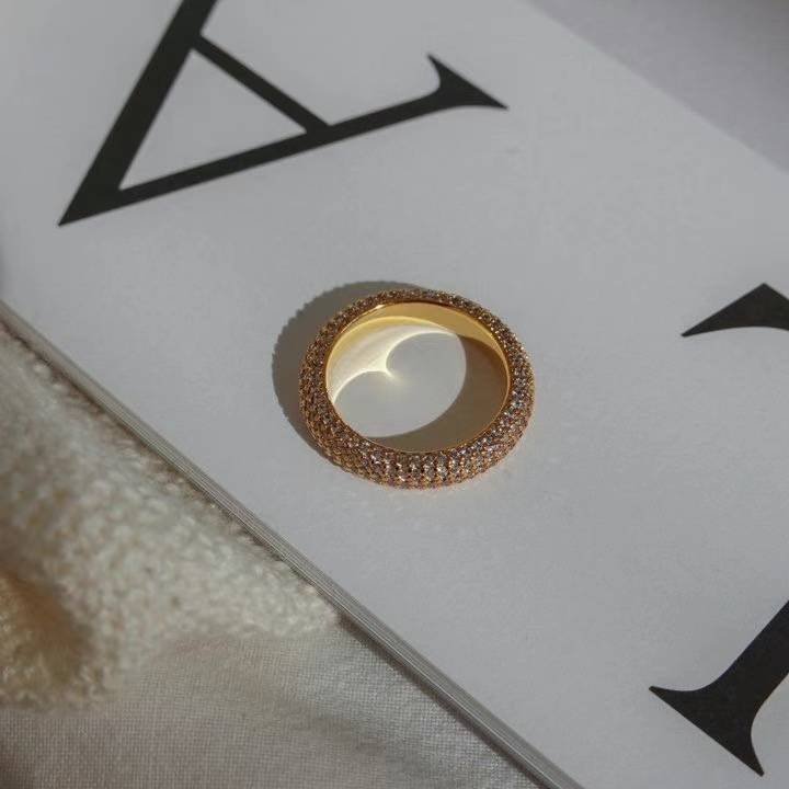 CELINE 24K GOLD PLATED BLING RING