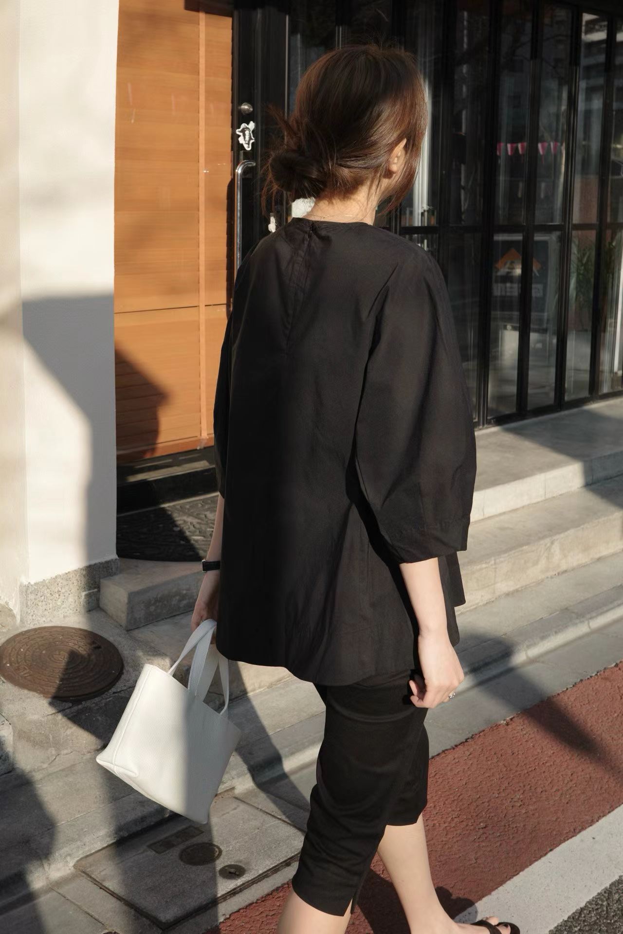 EVREN VOLUME FLARED BLOUSE