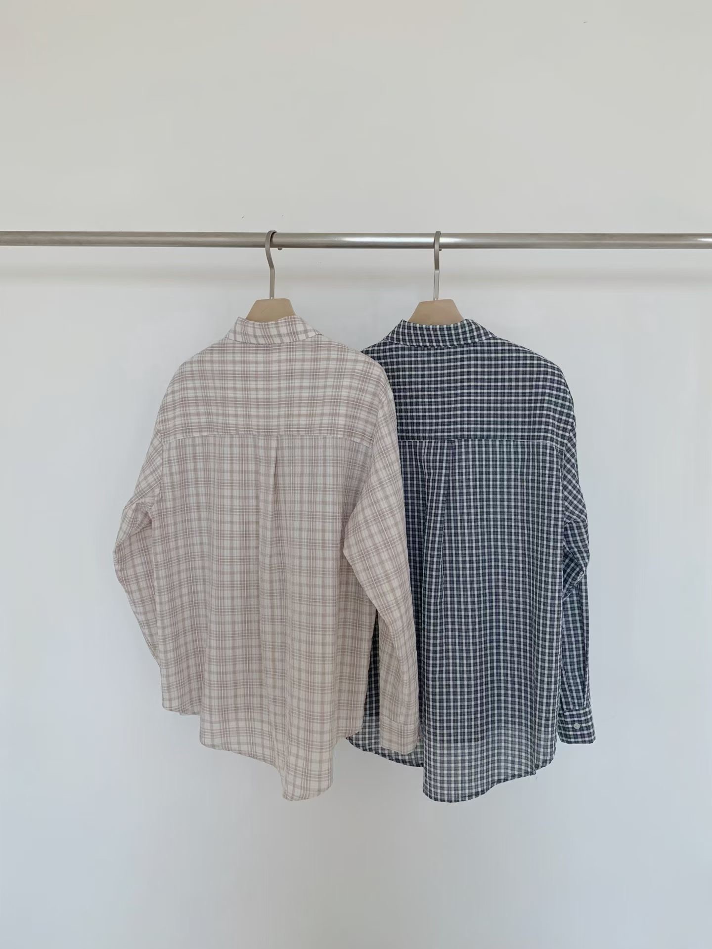 JU06 / PLAID BUTTON DOWN SHIRT