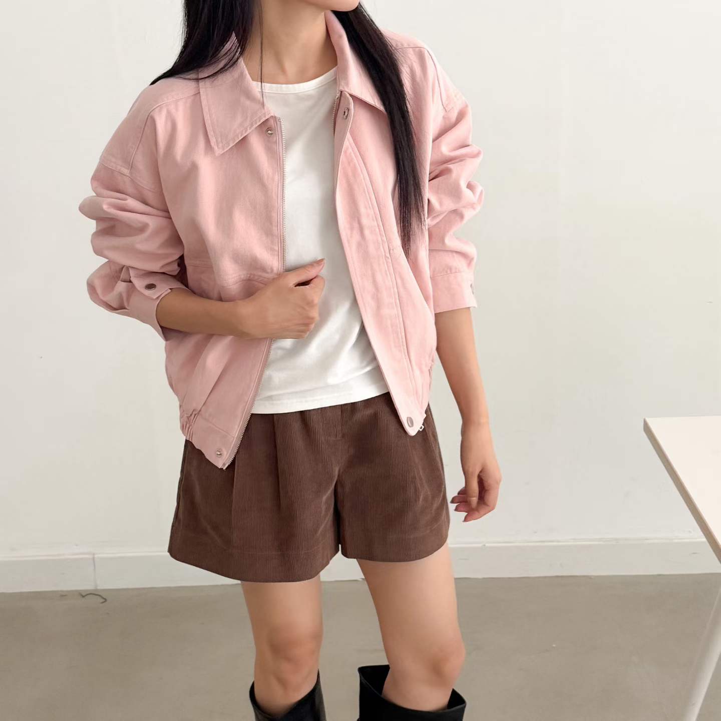 FRANKI COLLAR BOMBER JACKET