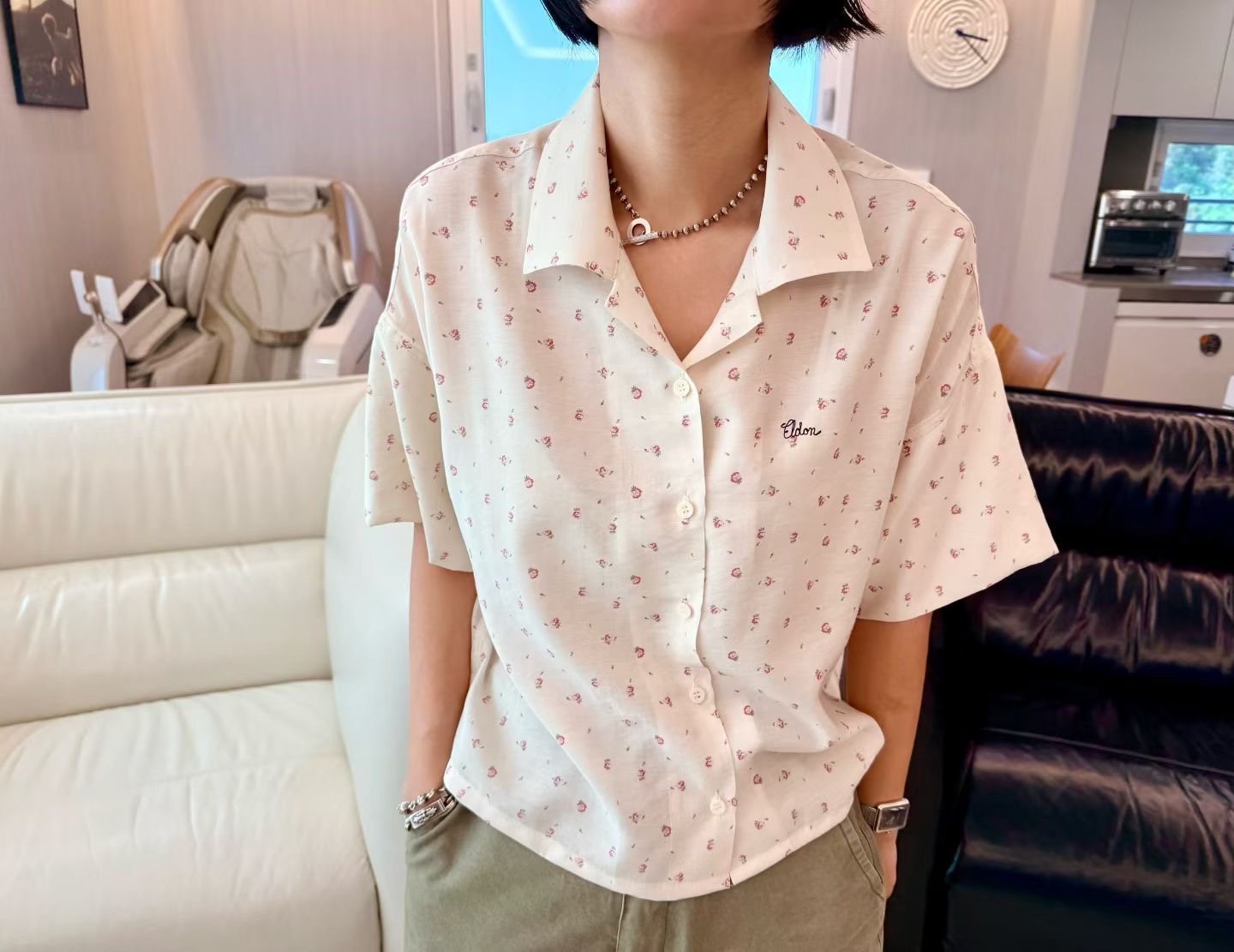 760426/BUTTON DOWN FLORAL PRINTED SHIRT 