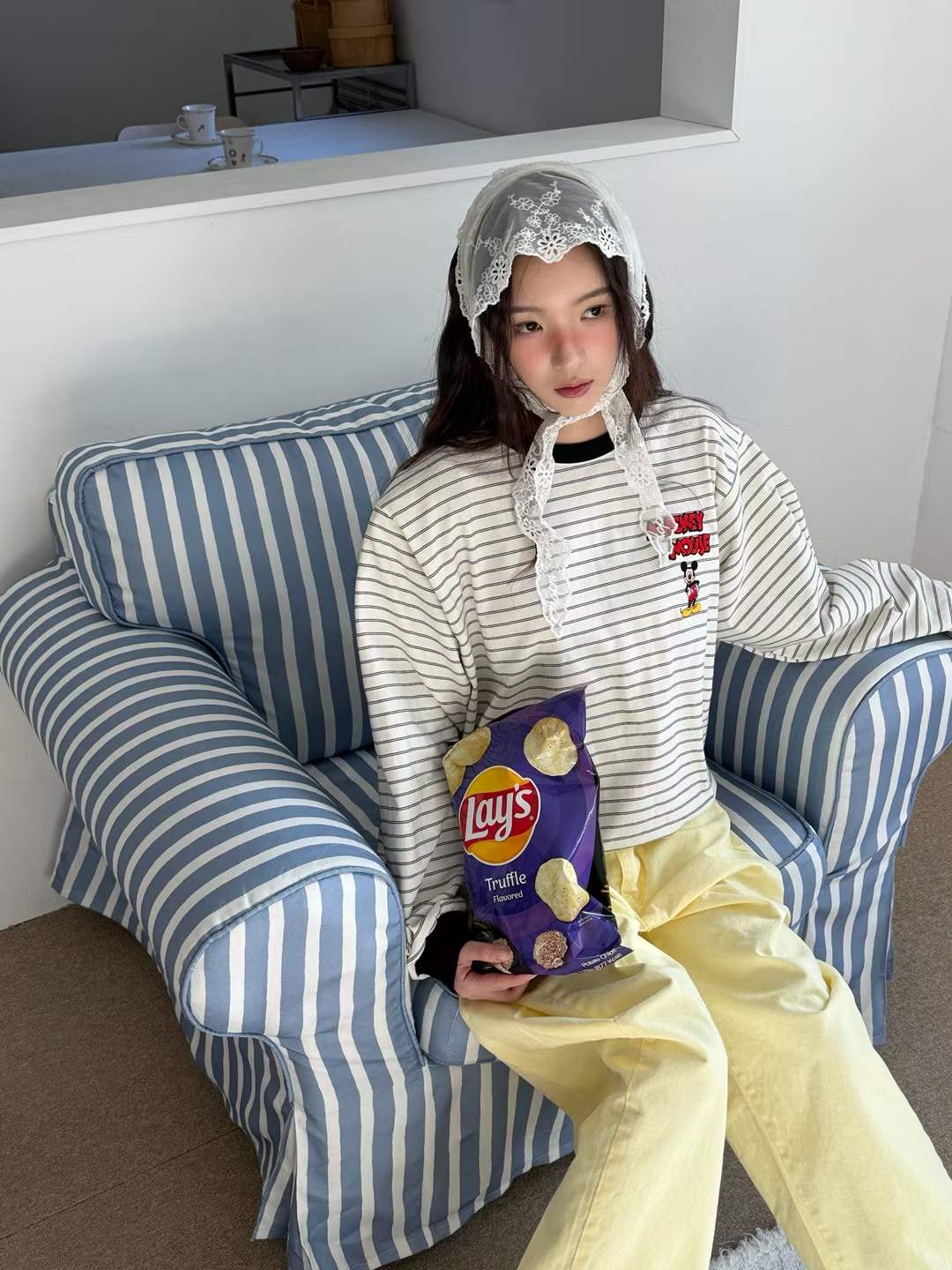 DASHA MICKEY STRIPE PULLOVER