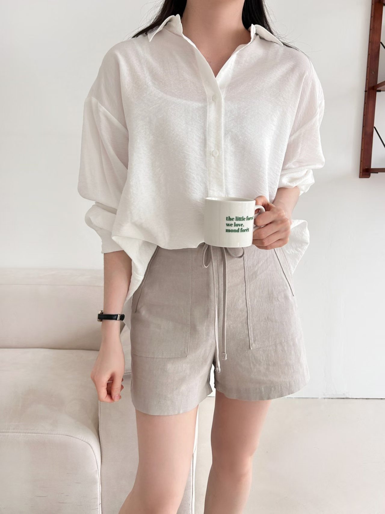 ETTA OPEN BACK TIE SHIRT