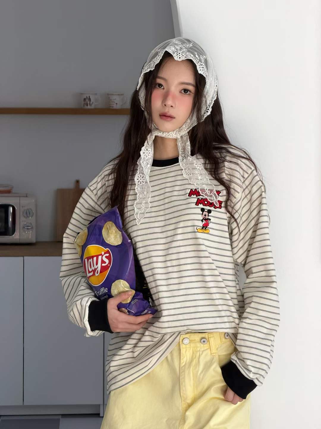 DASHA MICKEY STRIPE PULLOVER