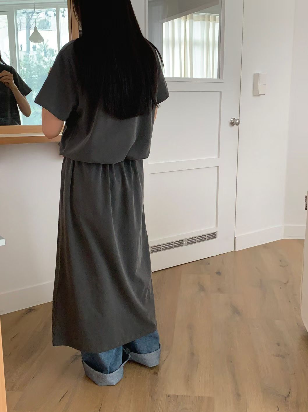 090426/DRAWSTRING WAIST TEE-SHIRT DRESS 