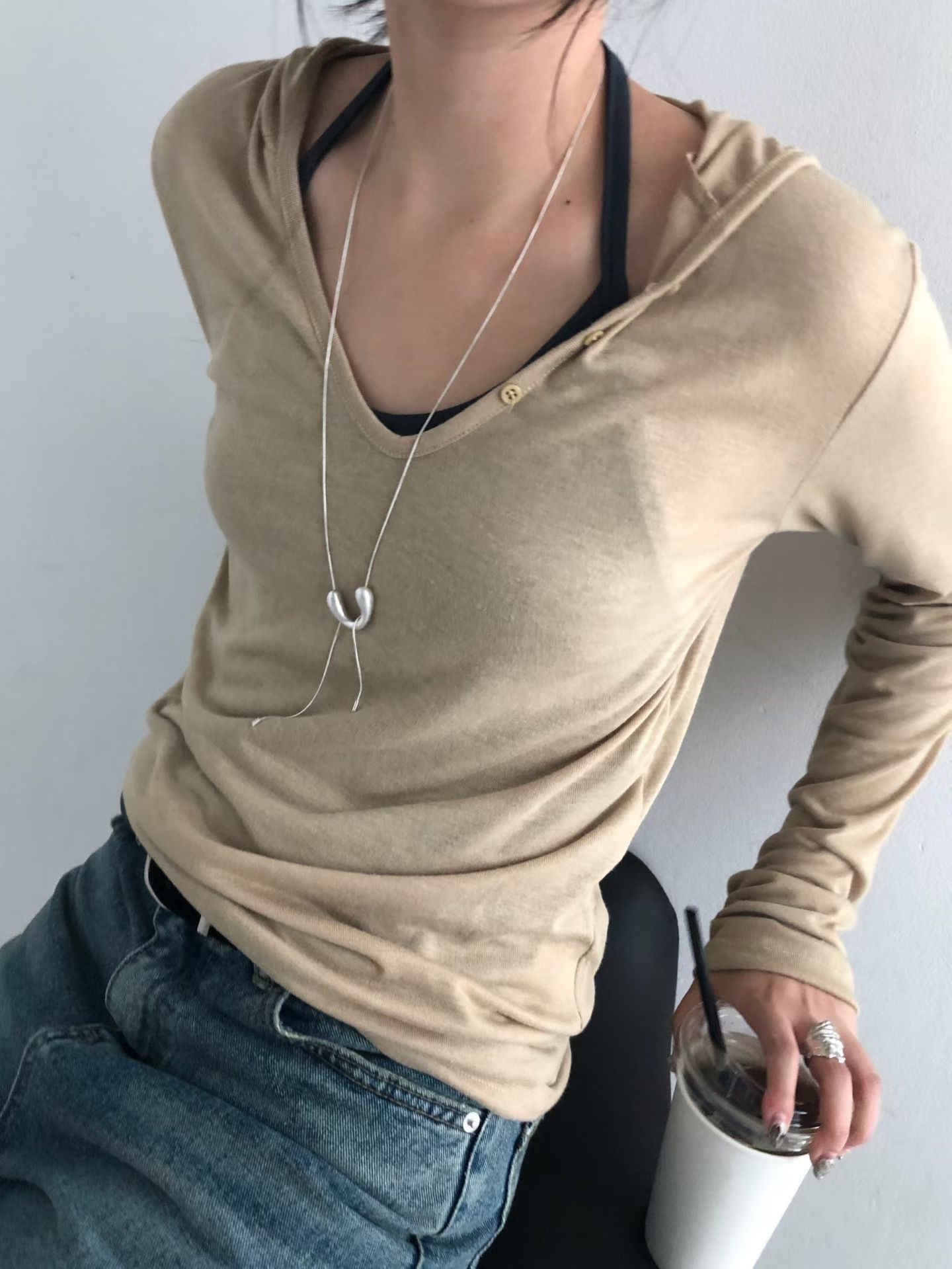 ER01 / HOODED LONG SLEEVES TOP