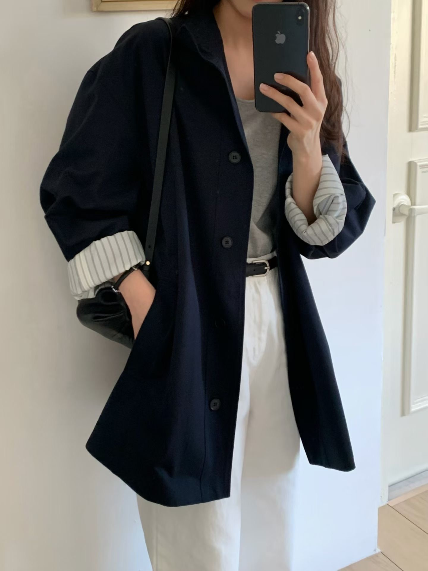 JU17 / CONTRAST CUFF FOLD-UP LIGHT JACKET