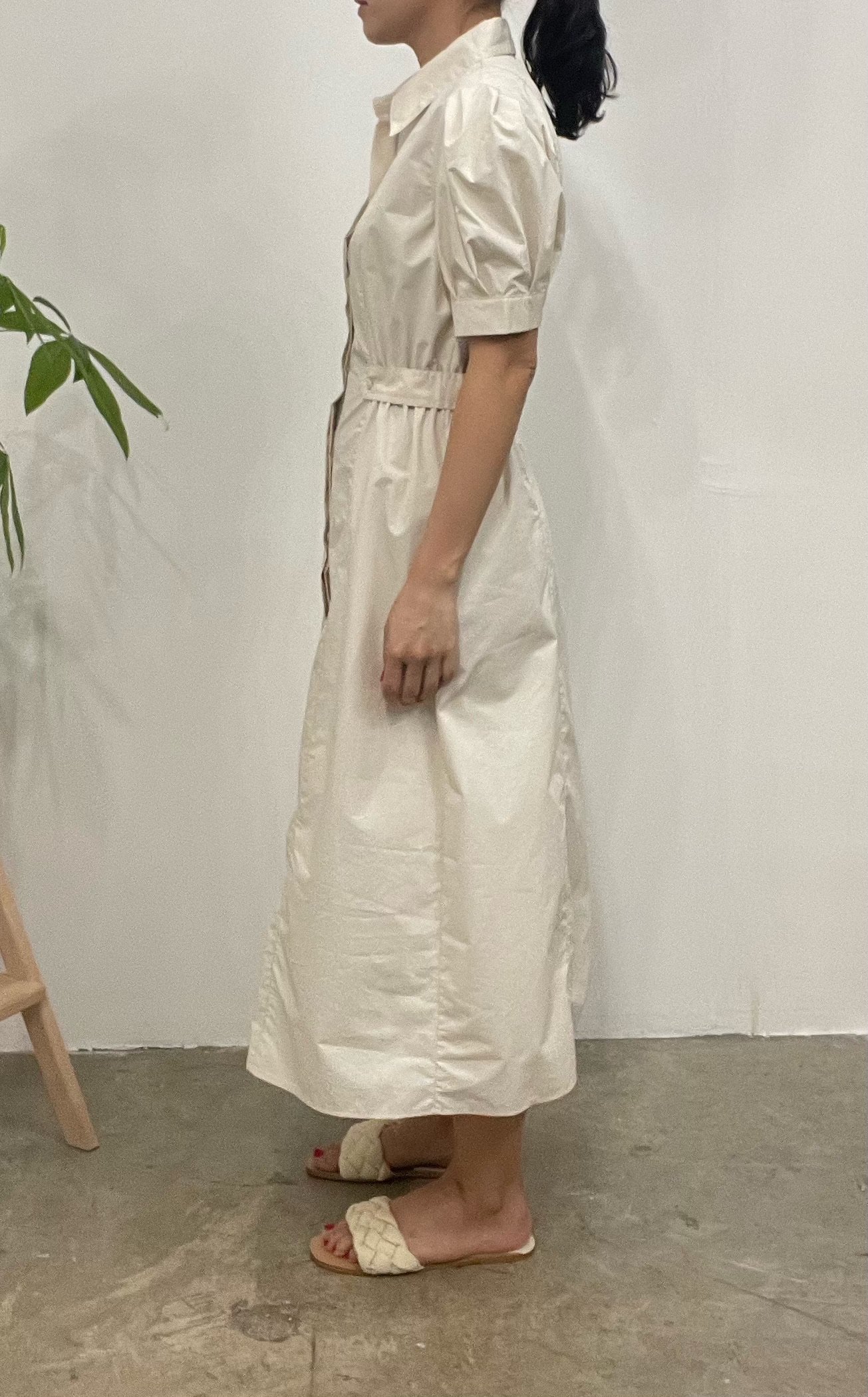 Yancy side belted shirt dress