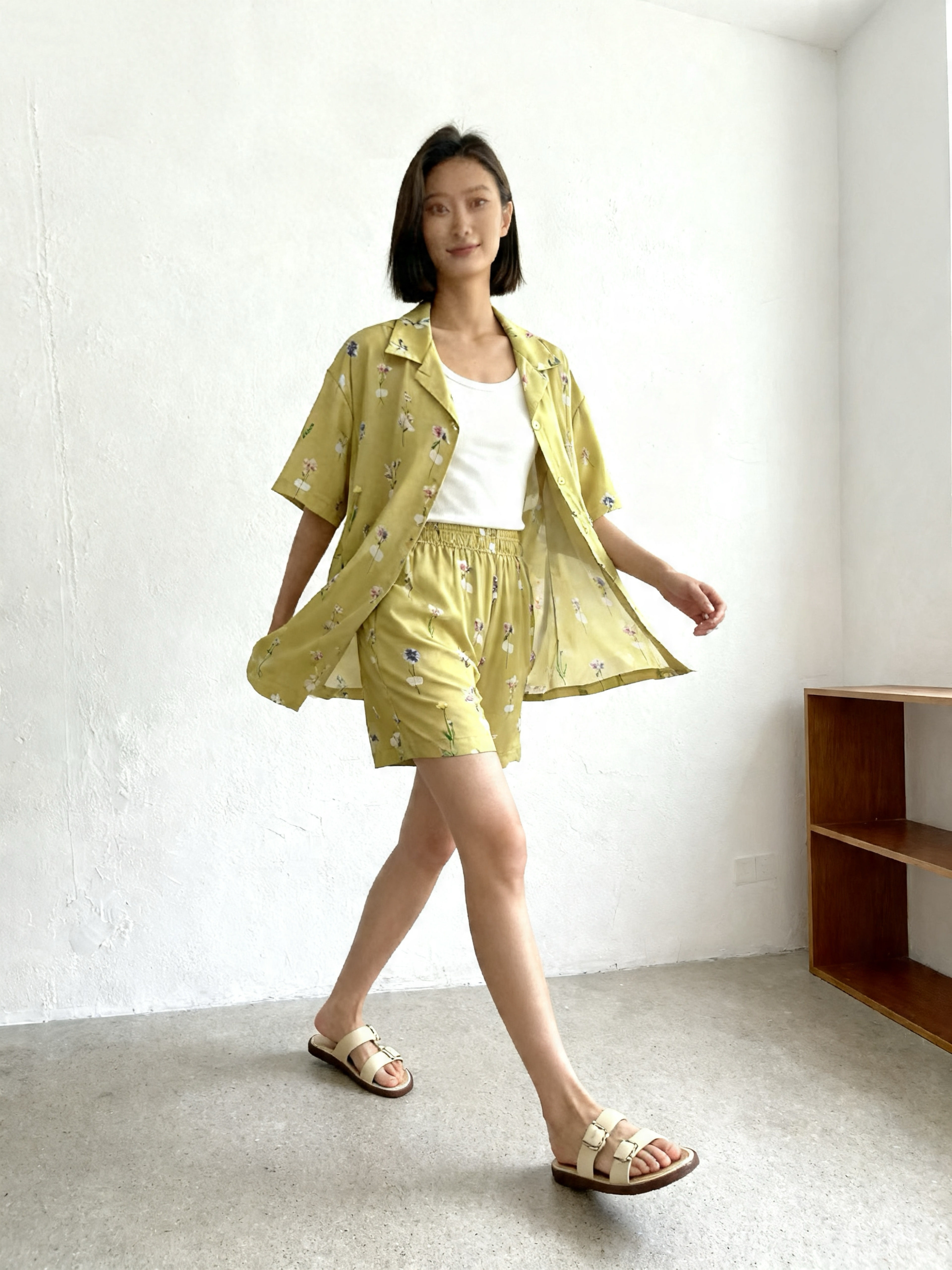 030426/FLORAL PRINT POCKET SHORTS 