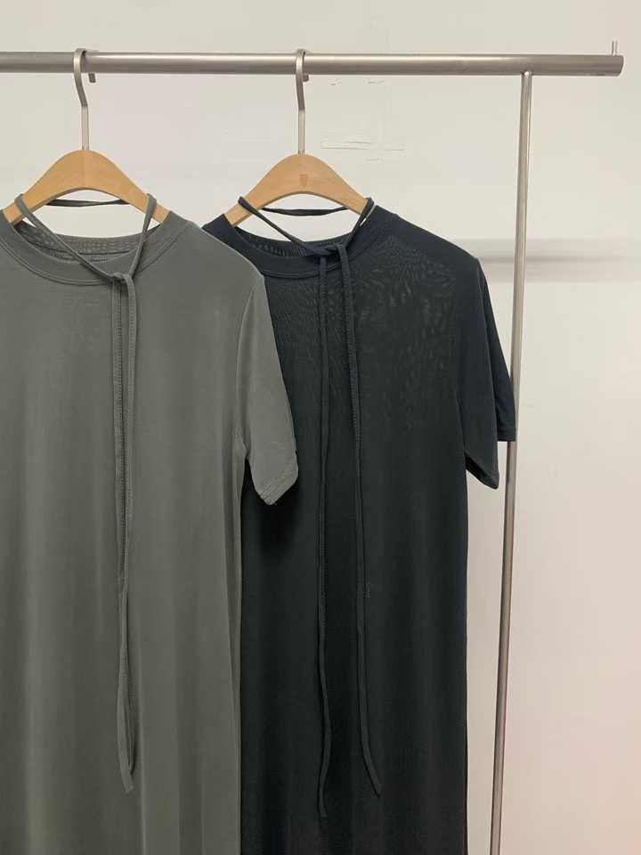 EMILY THIN WAIST TIE TEE DRESS