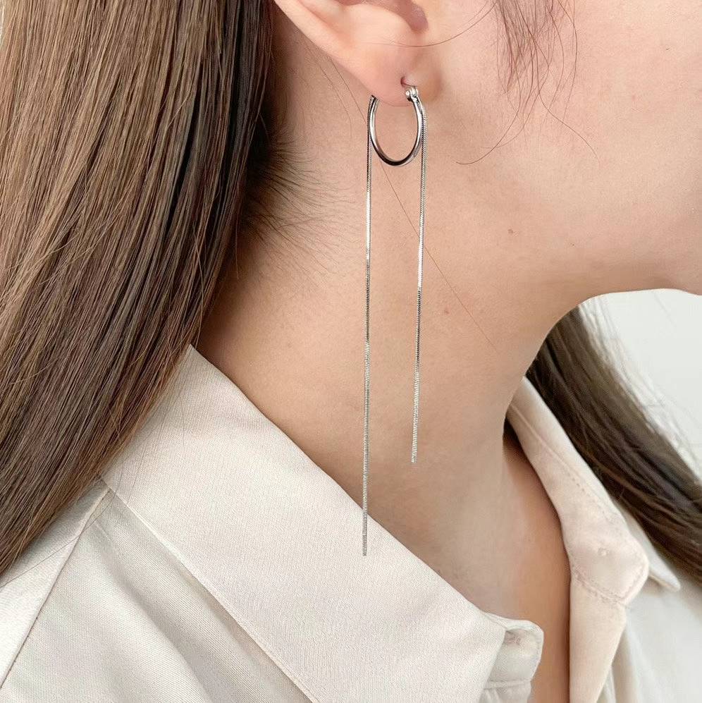 Brandis hoop dangle link earrings