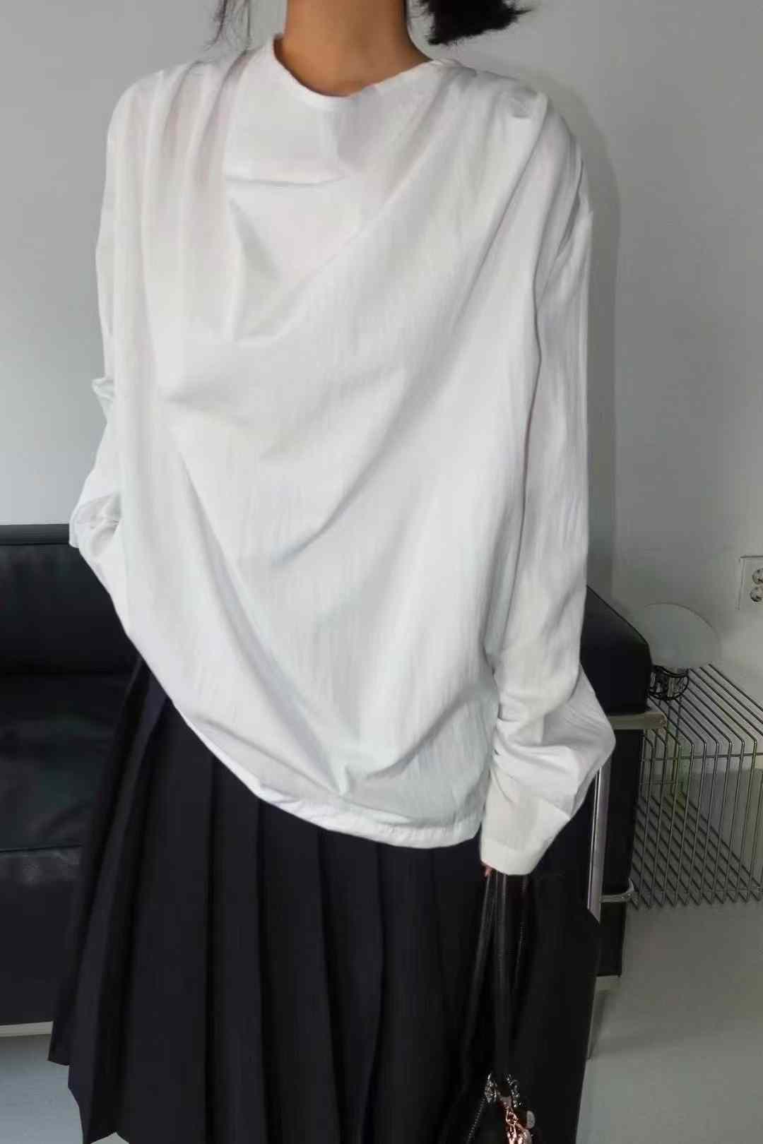CASEY DRAPE COLLAR BLOUSE