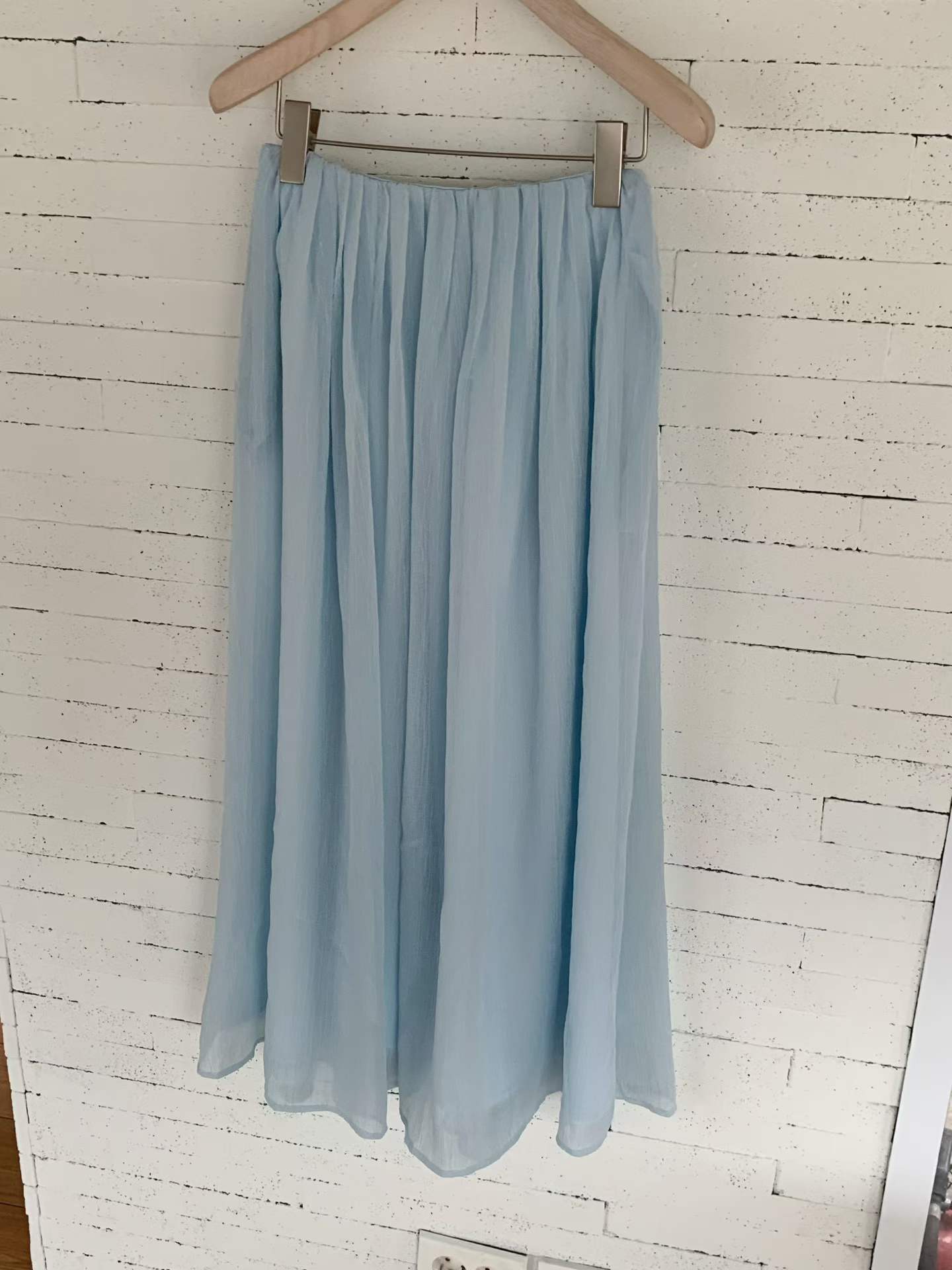 EMERALD FLOWY GAUZE SKIRT