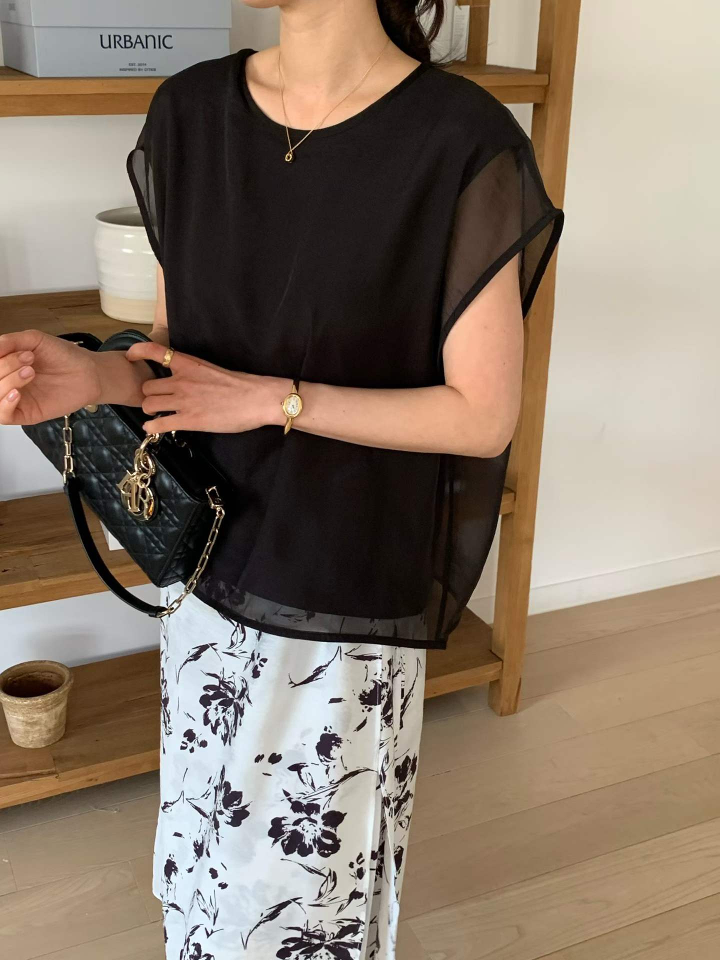 FOSTER CHIFFON OVERLAY BLOUSE