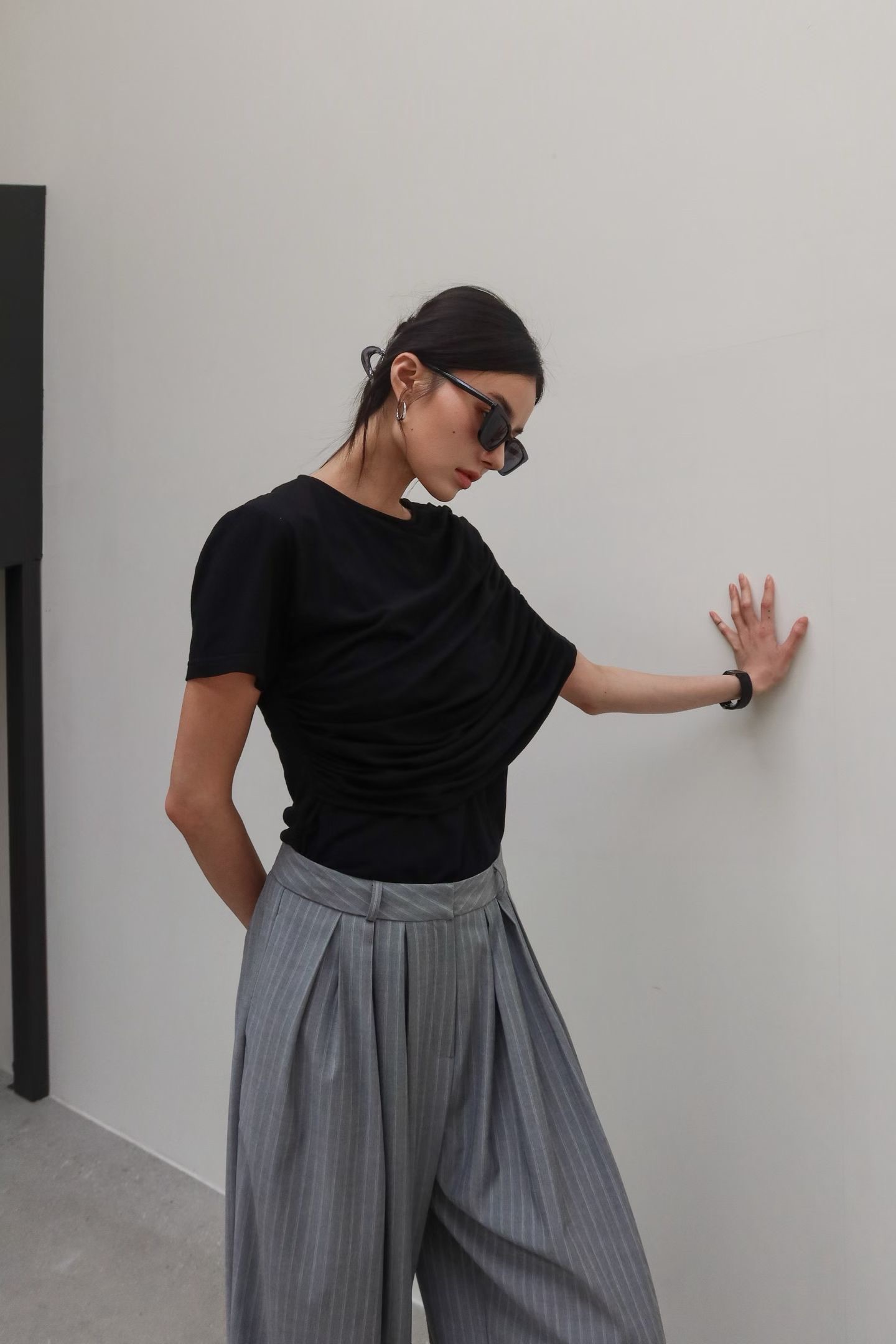 BY07 / RUCHING SHORT SLEEVES TEE