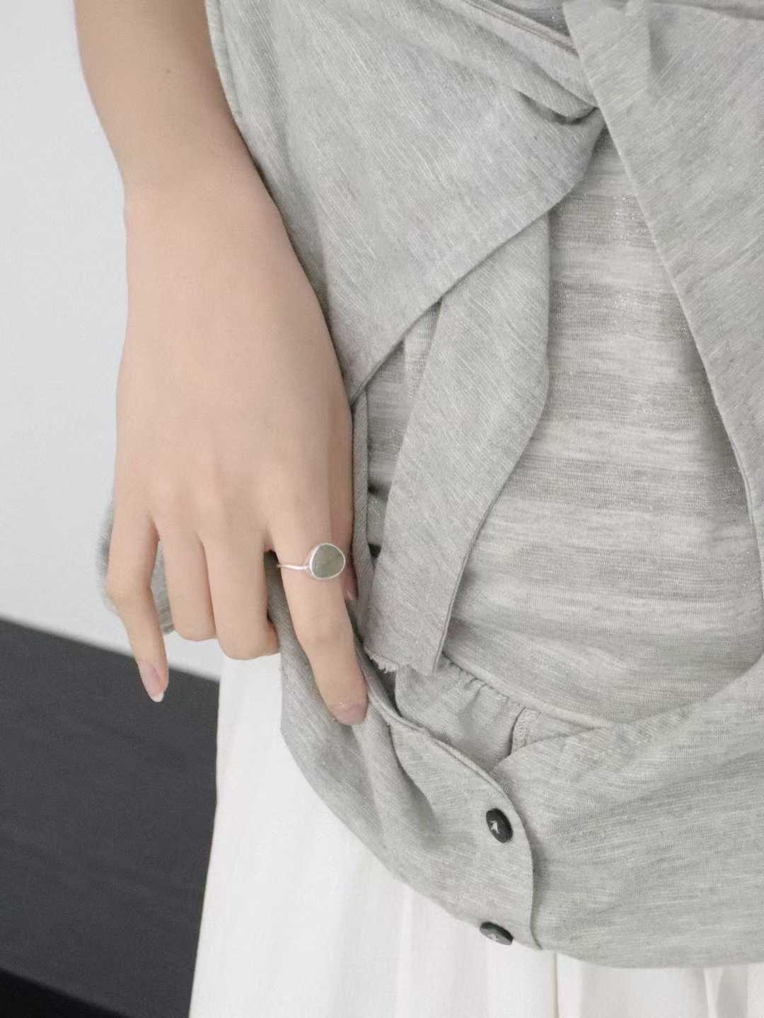 DARION 925S STONE OPEN ENDED RING