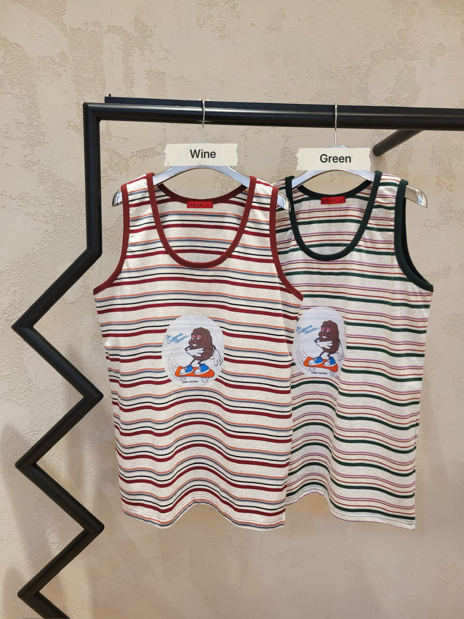 CD15 / THE CALIFORNIA RAISINS STRIPE TANK TOP
