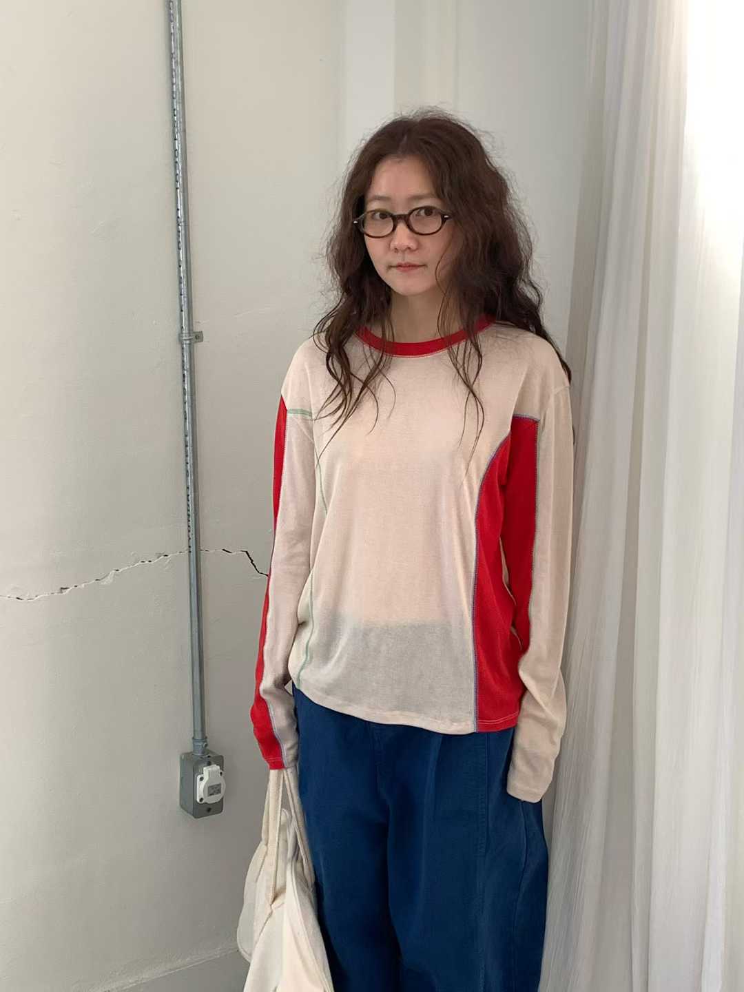 ELORA TWO TONE PANEL PULLOVER