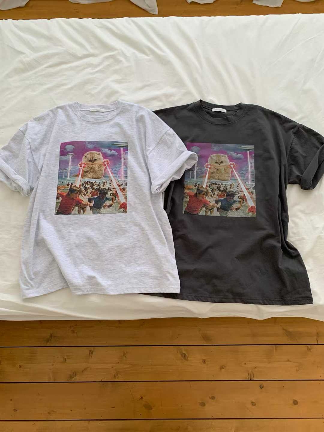 DELLENE LASER CAT TEE