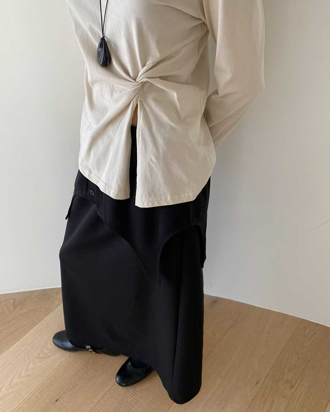 ELOISE OPEN KNOT LONG SLEEVES TEE