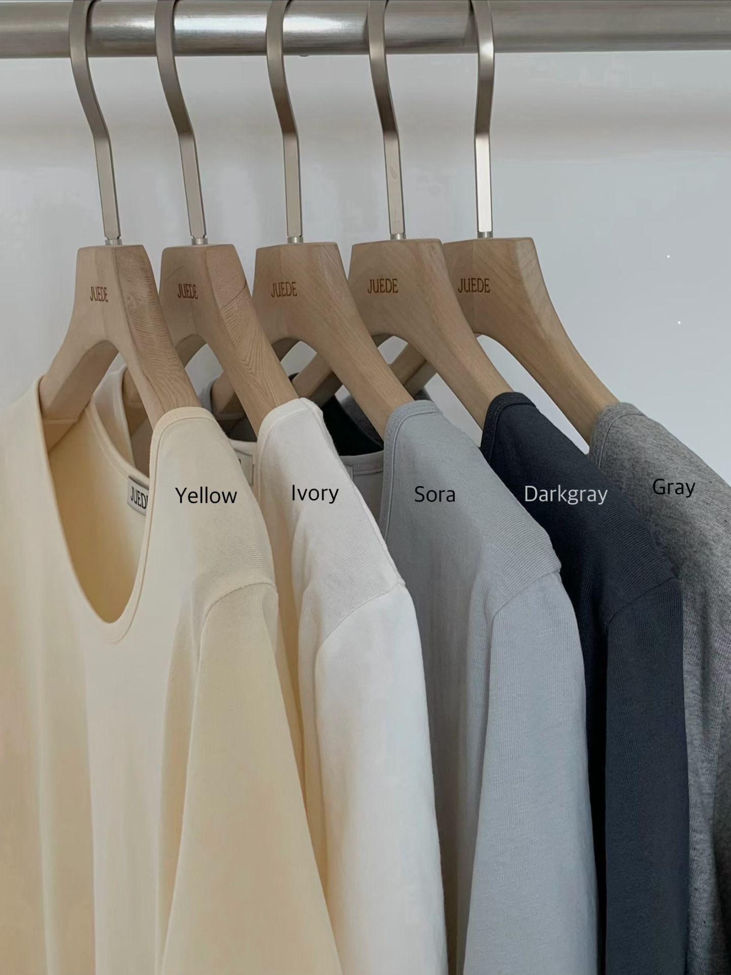 JU05 / ROUND NECKLINE COTTON TEE