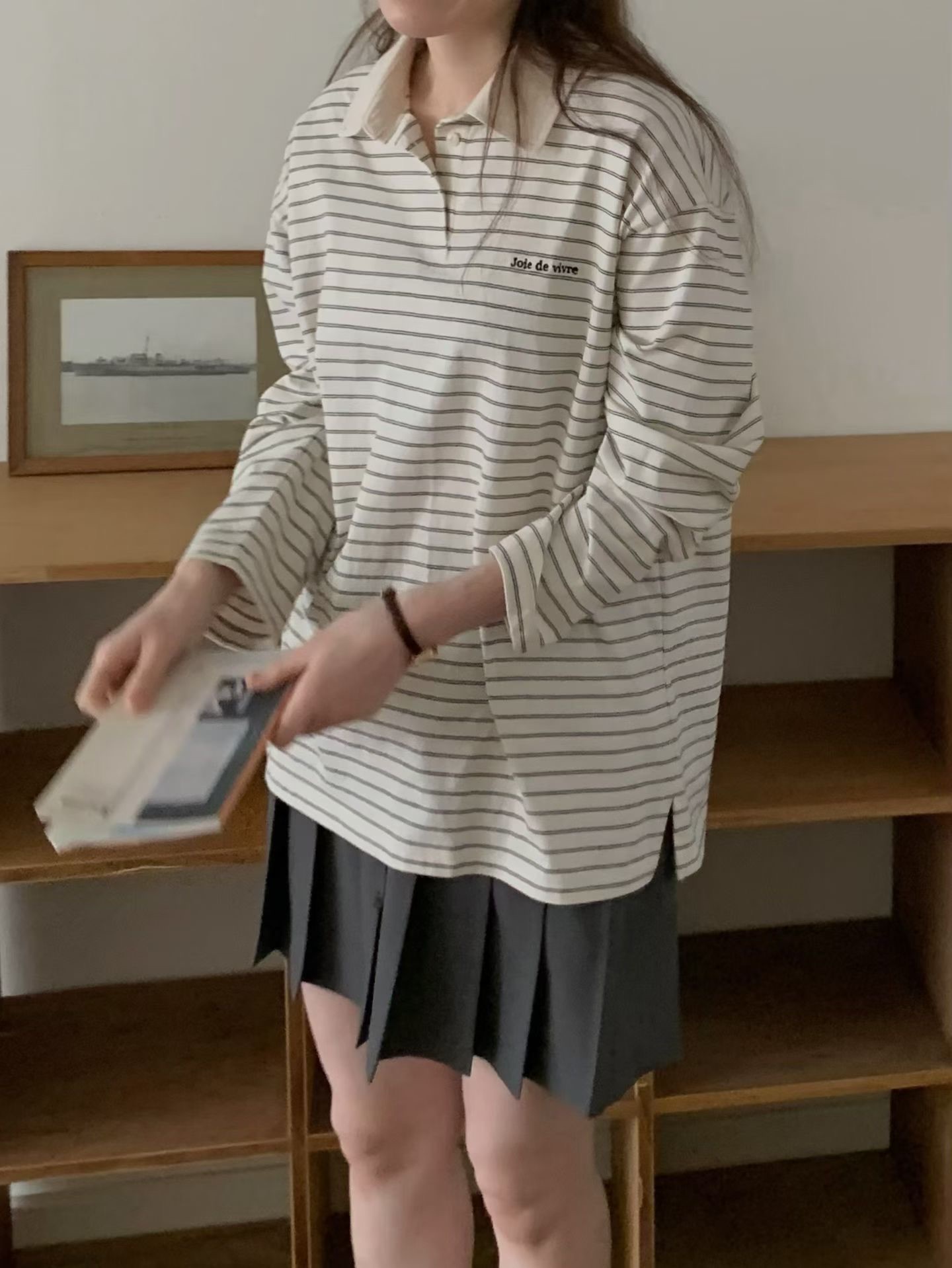 JU14 / "JOIE DE VIVRE" POLO PULLOVER