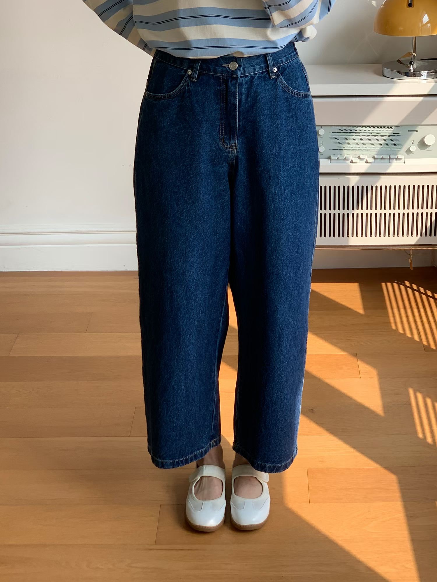 PG30 / ELASTIC WAISTBAND ANKLE LENGTH JEANS