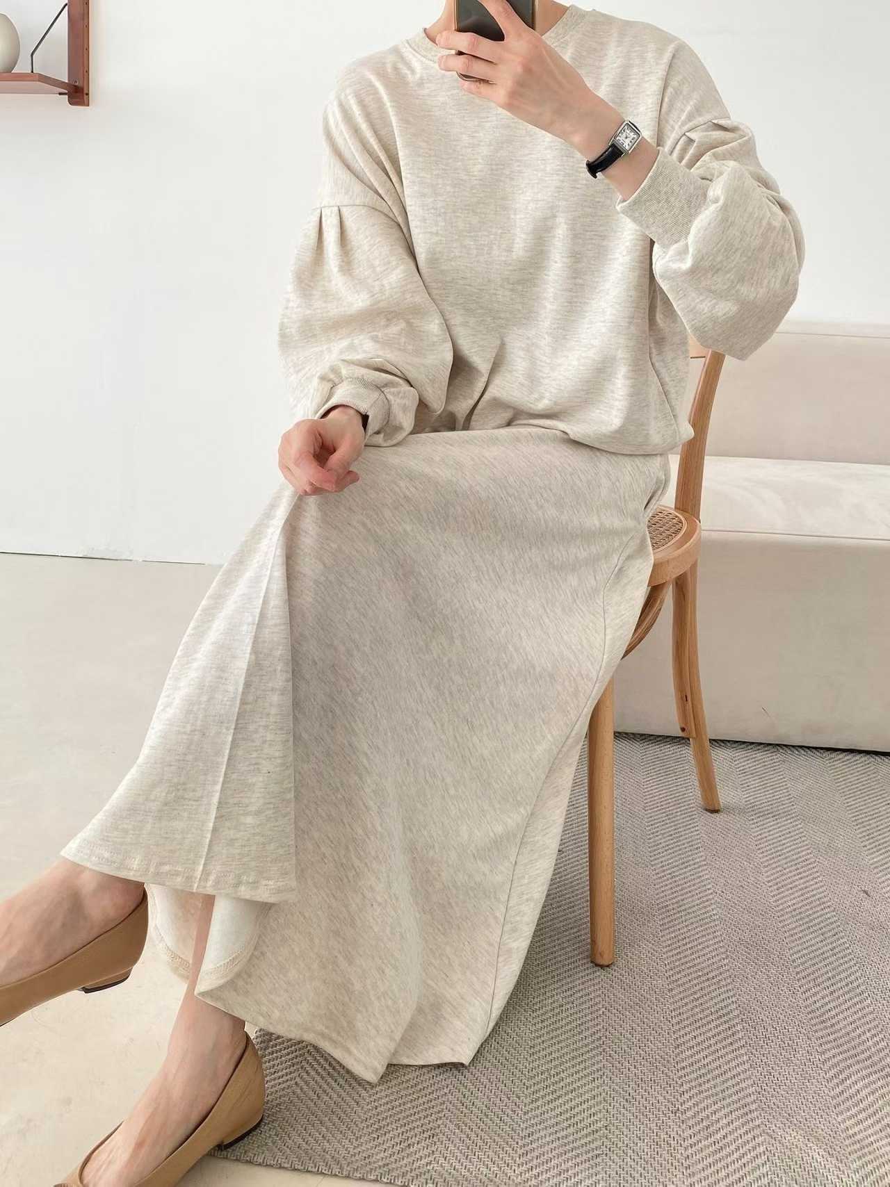 ELIZABETH TOGGLE SWEATSHIRT/SKIRT SET