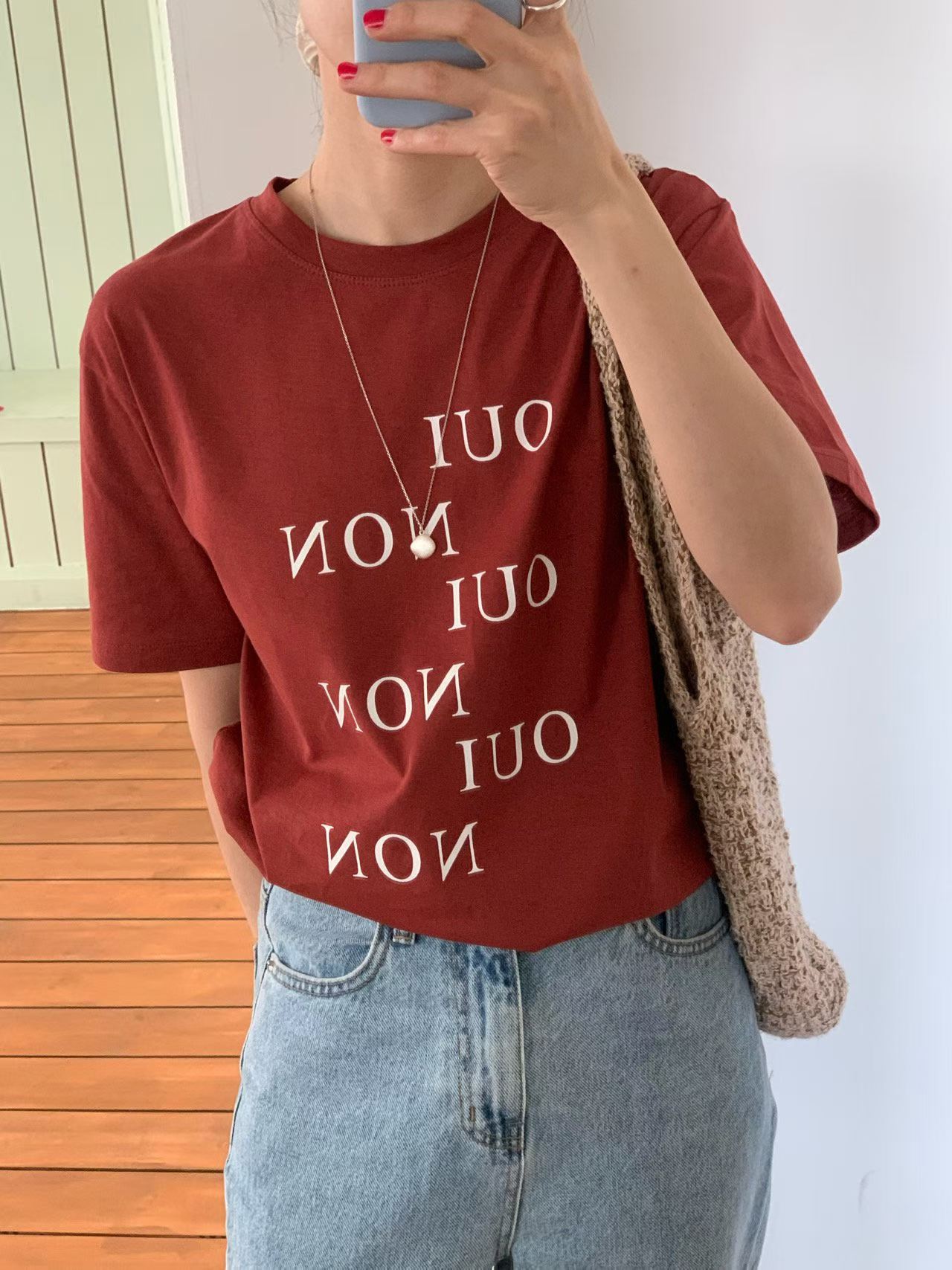 ELISA "OUI/NON" SLOGAN TEE