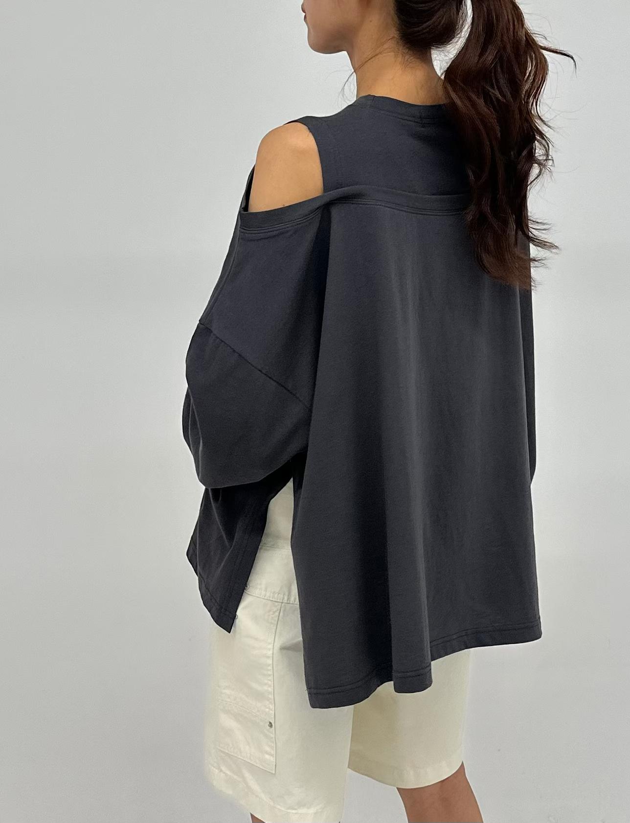 FALLON ONE COLD SHOULDER SWEAT-TEE