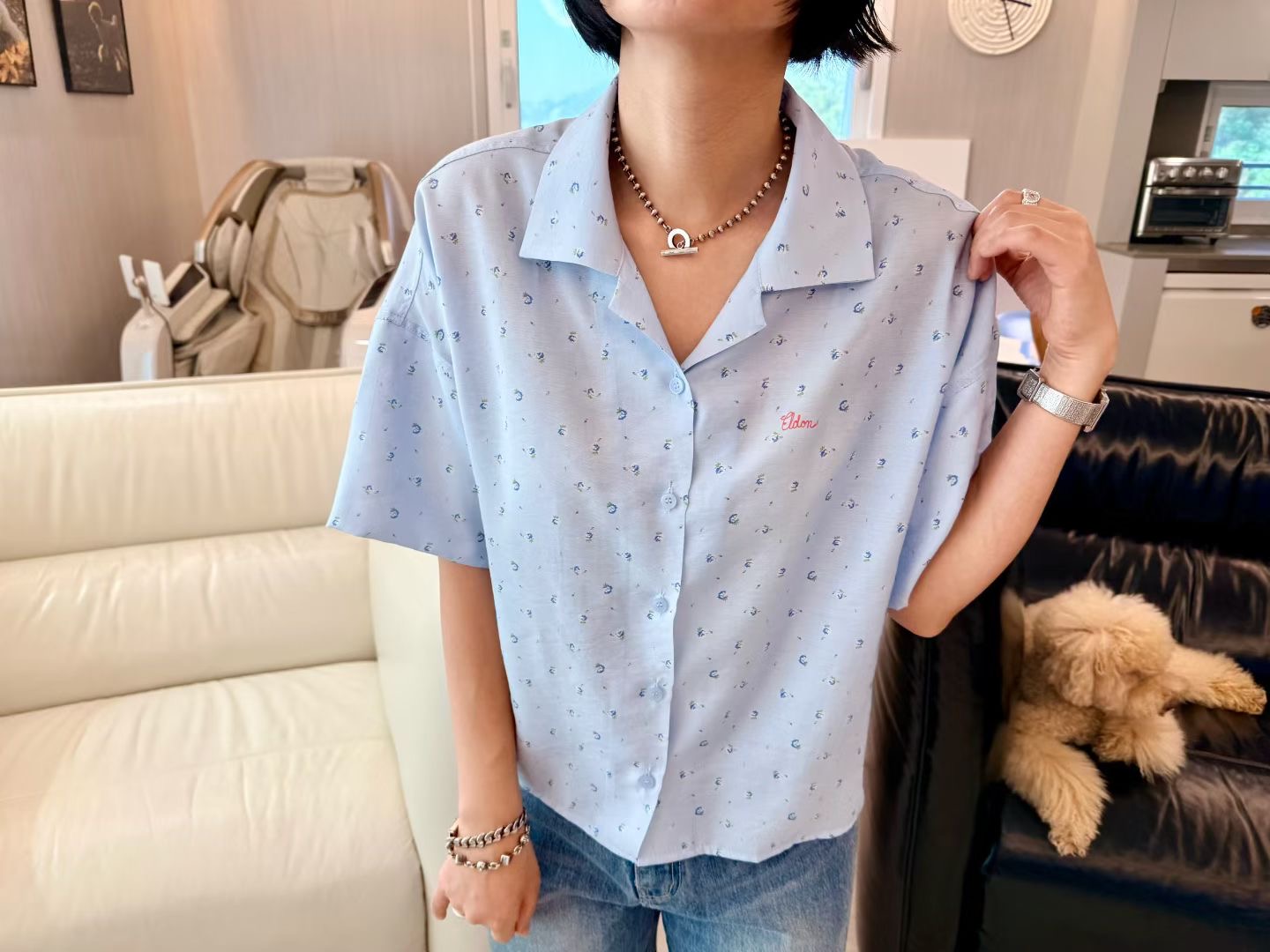 760426/BUTTON DOWN FLORAL PRINTED SHIRT 