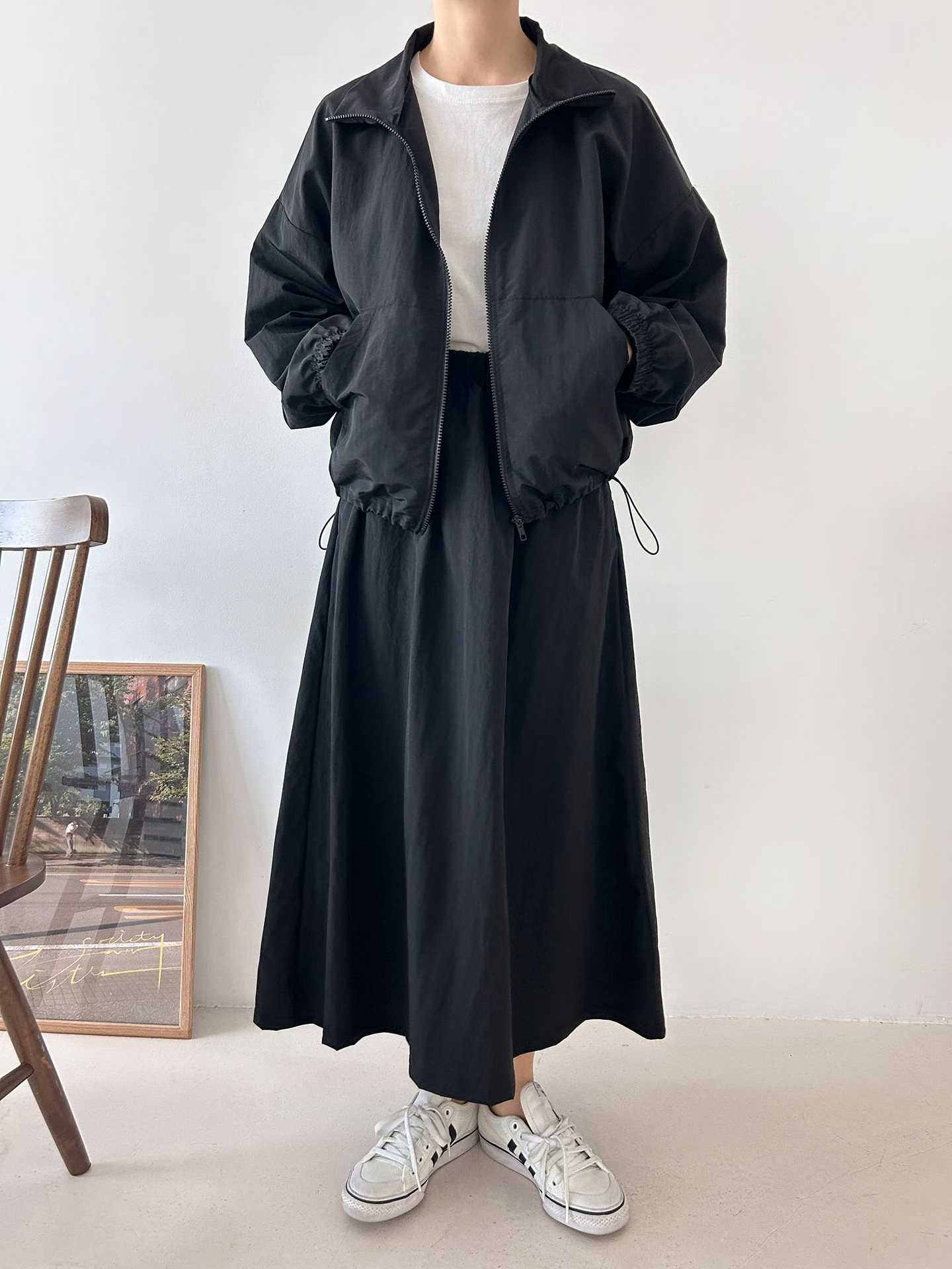 ELIANA ZIP UP WINDBREAK SKIRT SET