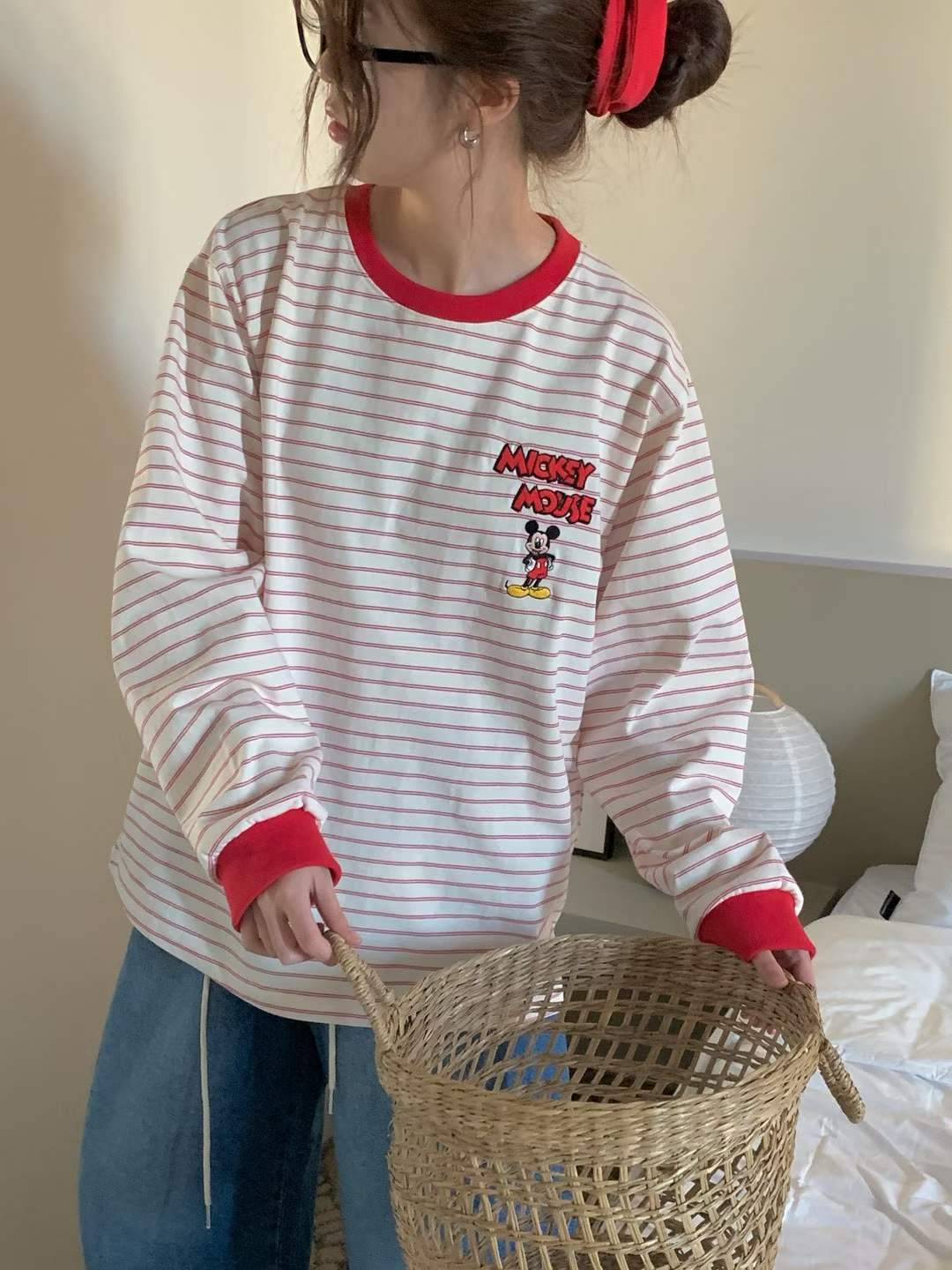 DASHA MICKEY STRIPE PULLOVER