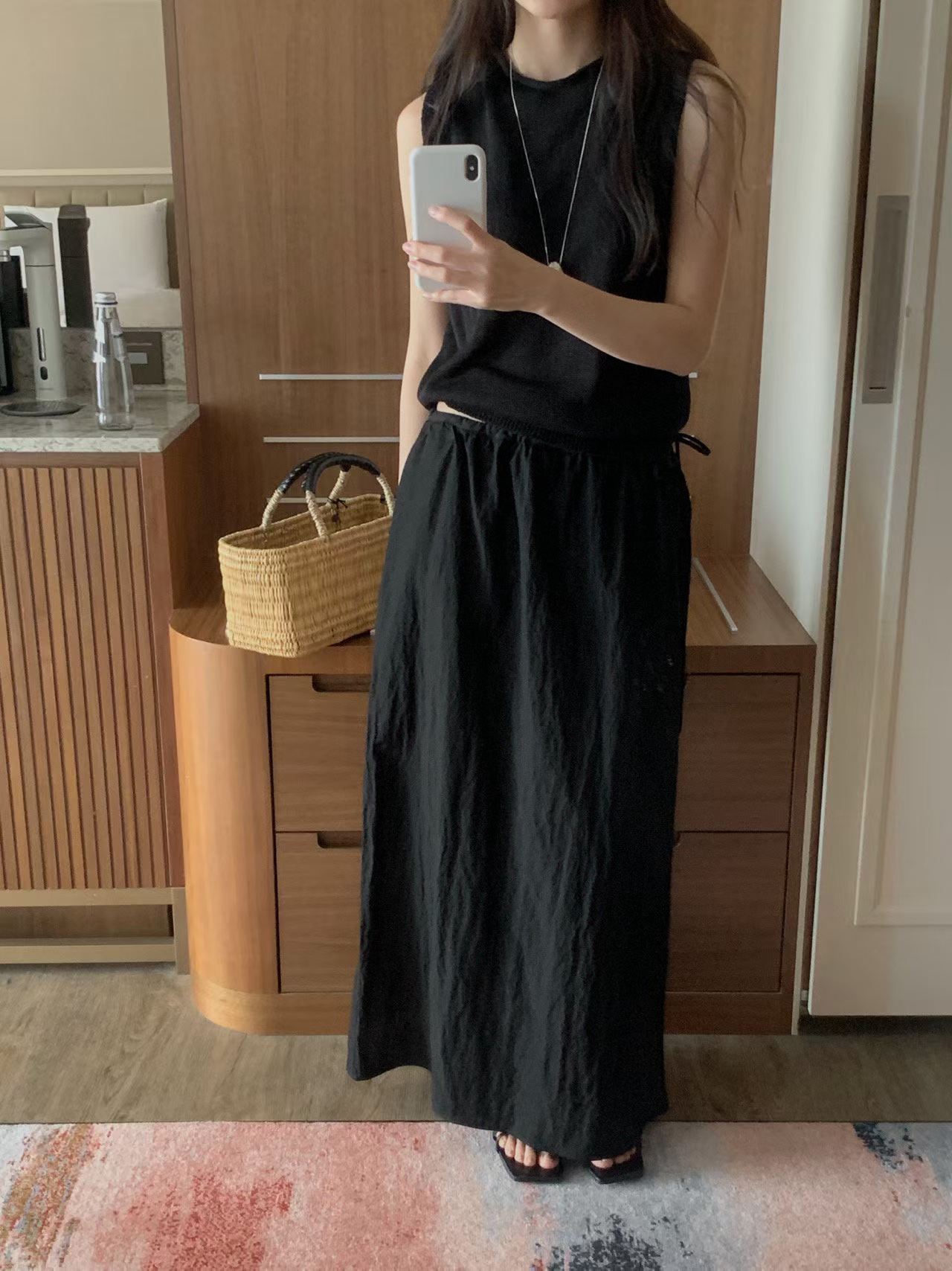 FIORELLA SIDE TIE MAXI SKIRT