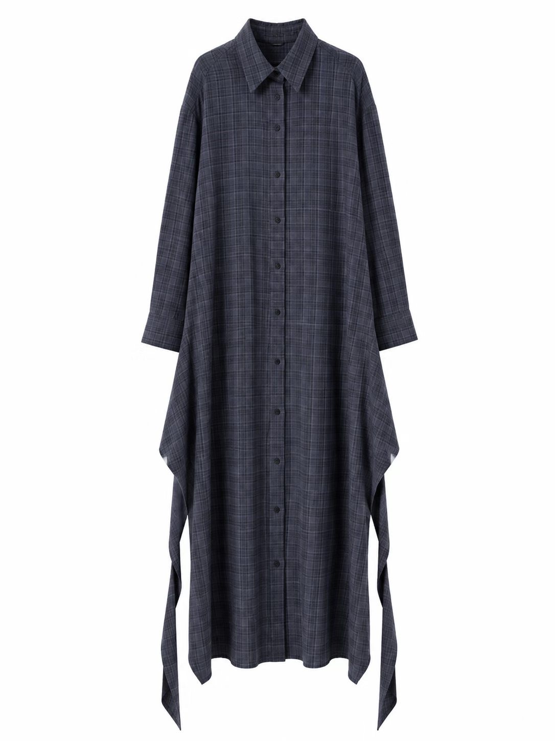 YQ39 / BUTTON DOWN WRAP AROUND SHIRT DRESS