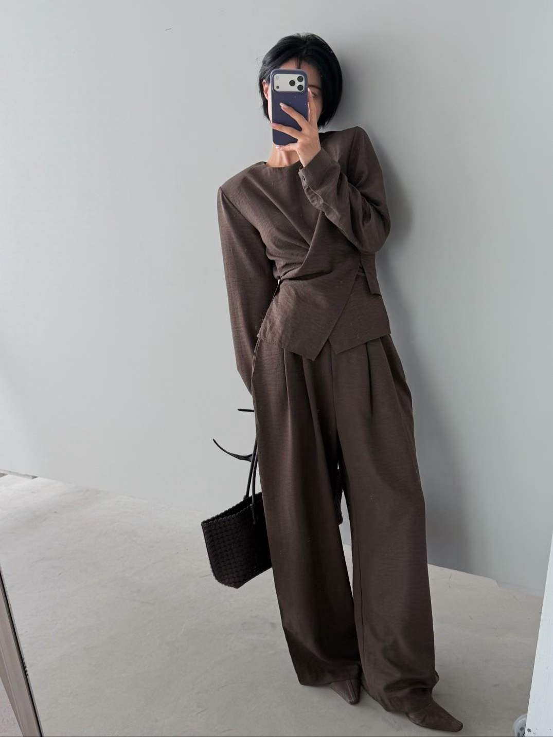FAWN BUTTON TROUSERS