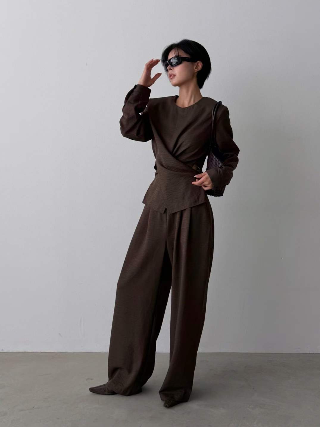 FAWN BUTTON TROUSERS