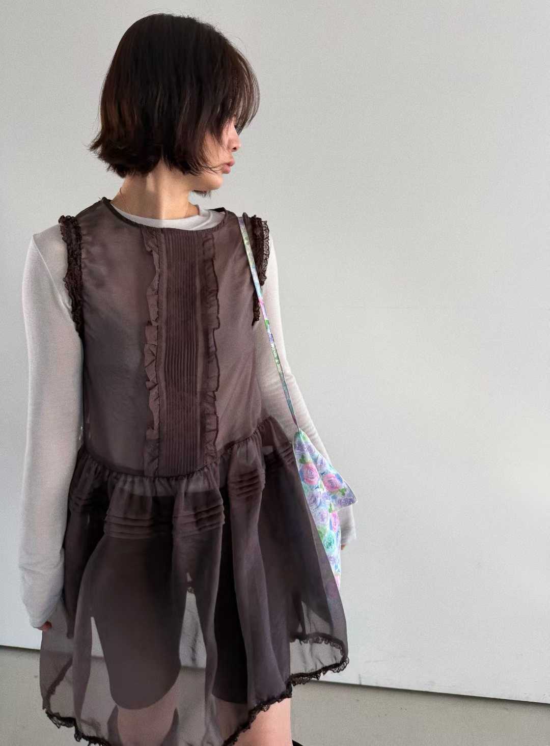 DESIRAE TULLE OVERLAY MIDI DRESS