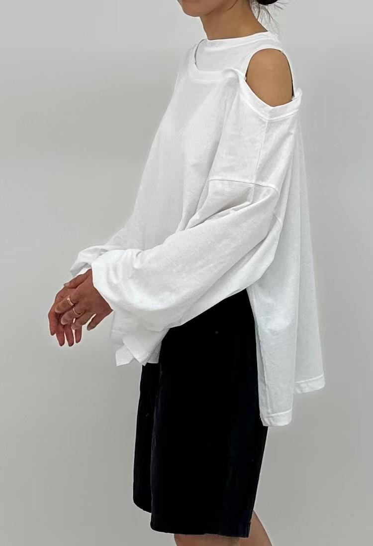 FALLON ONE COLD SHOULDER SWEAT-TEE