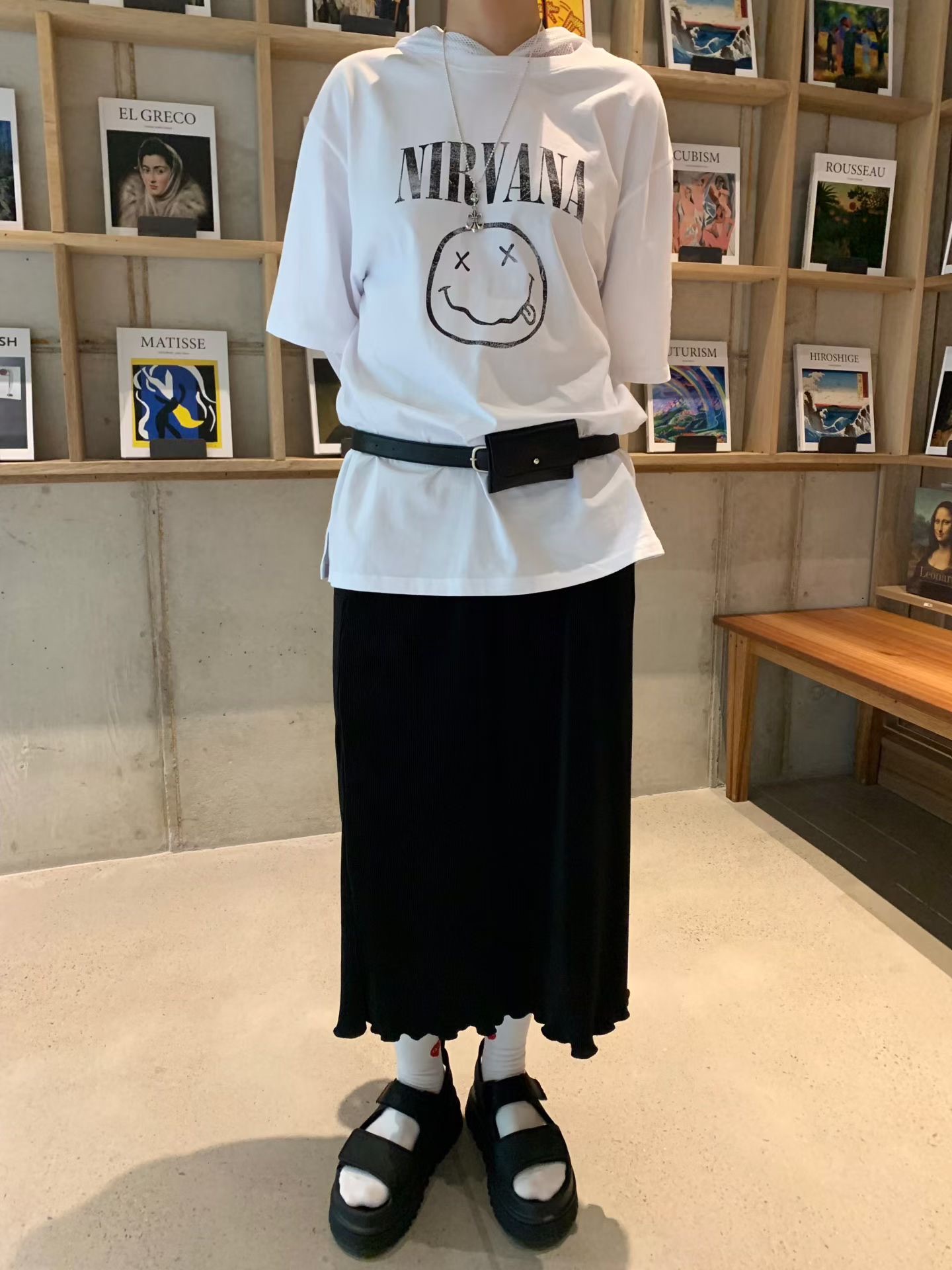 KL02 / NIRVANA NETTED SLEEVES TEE