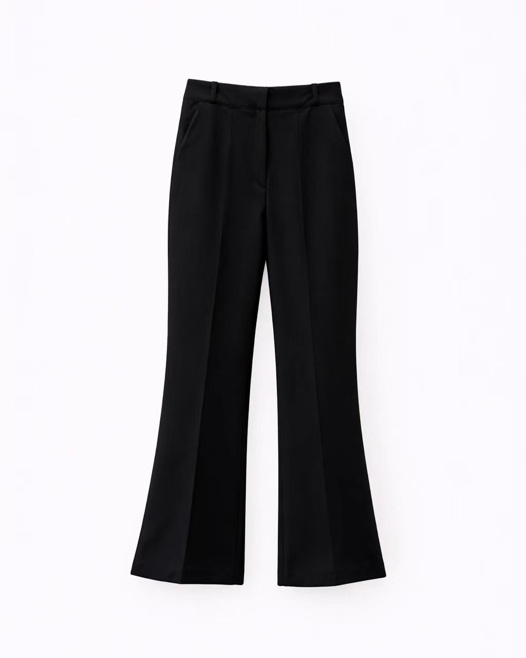 ME09 / Banded Waist Straight Flare Trousers